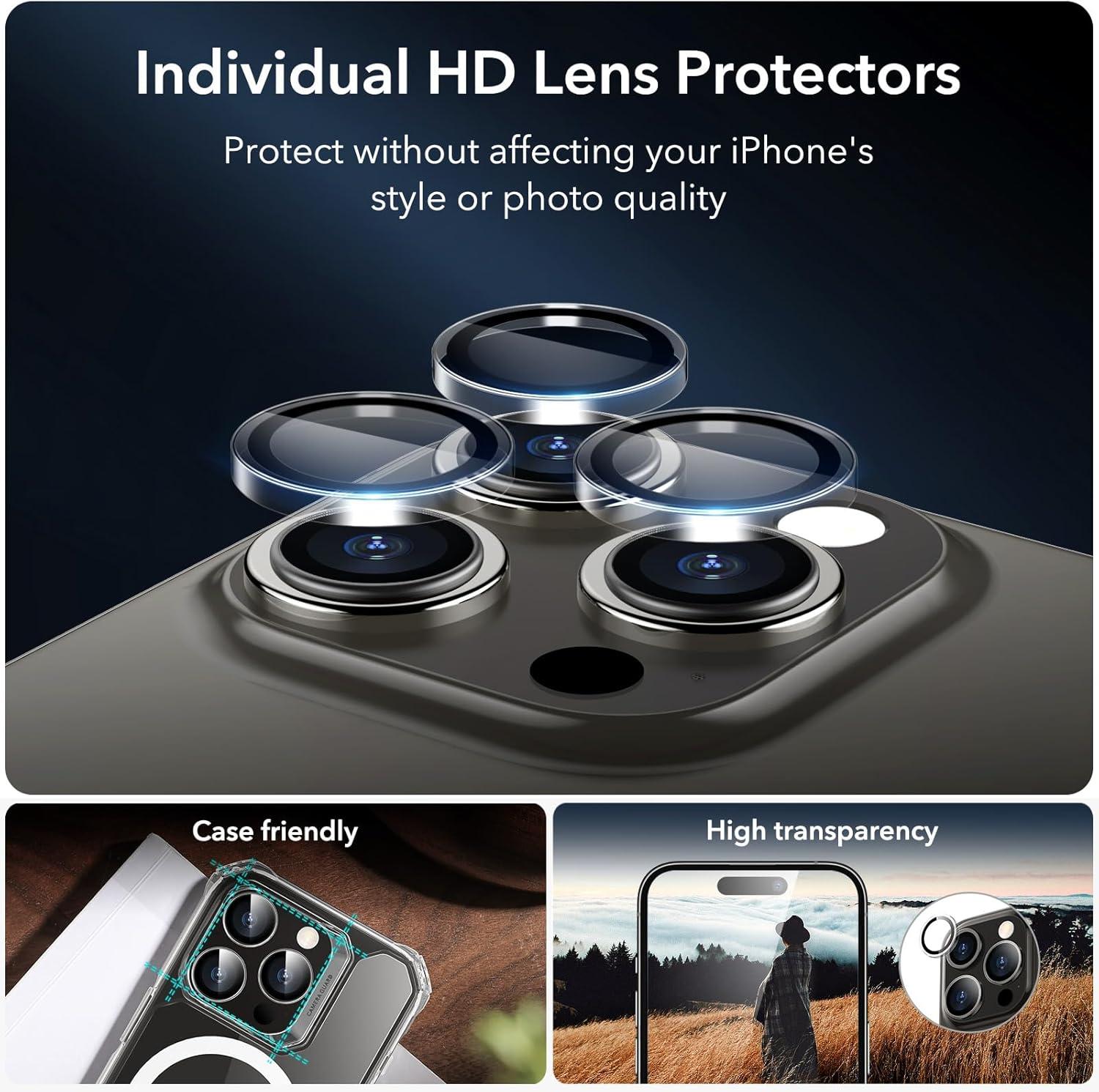 imageESR 3 Pack for iPhone 13 Pro MaxiPhone 14 Plus Screen Protector 9H Hardness Military Grade Shatterproof Tempered Glass Film with Flawless Fit Tray32 Pack with Flawless Fit Tray