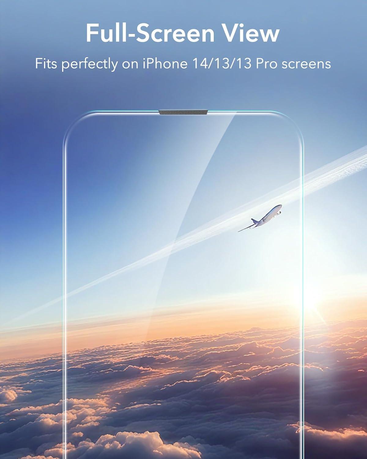 imageESR 3 Pack for iPhone 14 Pro Max Screen Protector 9H Hardness Military Grade Shatterproof Tempered Glass Film with Flawless Fit Tray3 Pack with Flawless Fit Tray