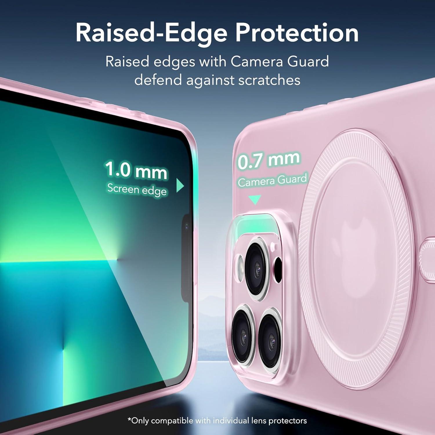 imageESR Clear Case for iPhone 15 Case Shockproof Thin Cover YellowingResistant Slim Transparent TPU Phone Case Zero Series ClearCFrosted Pink
