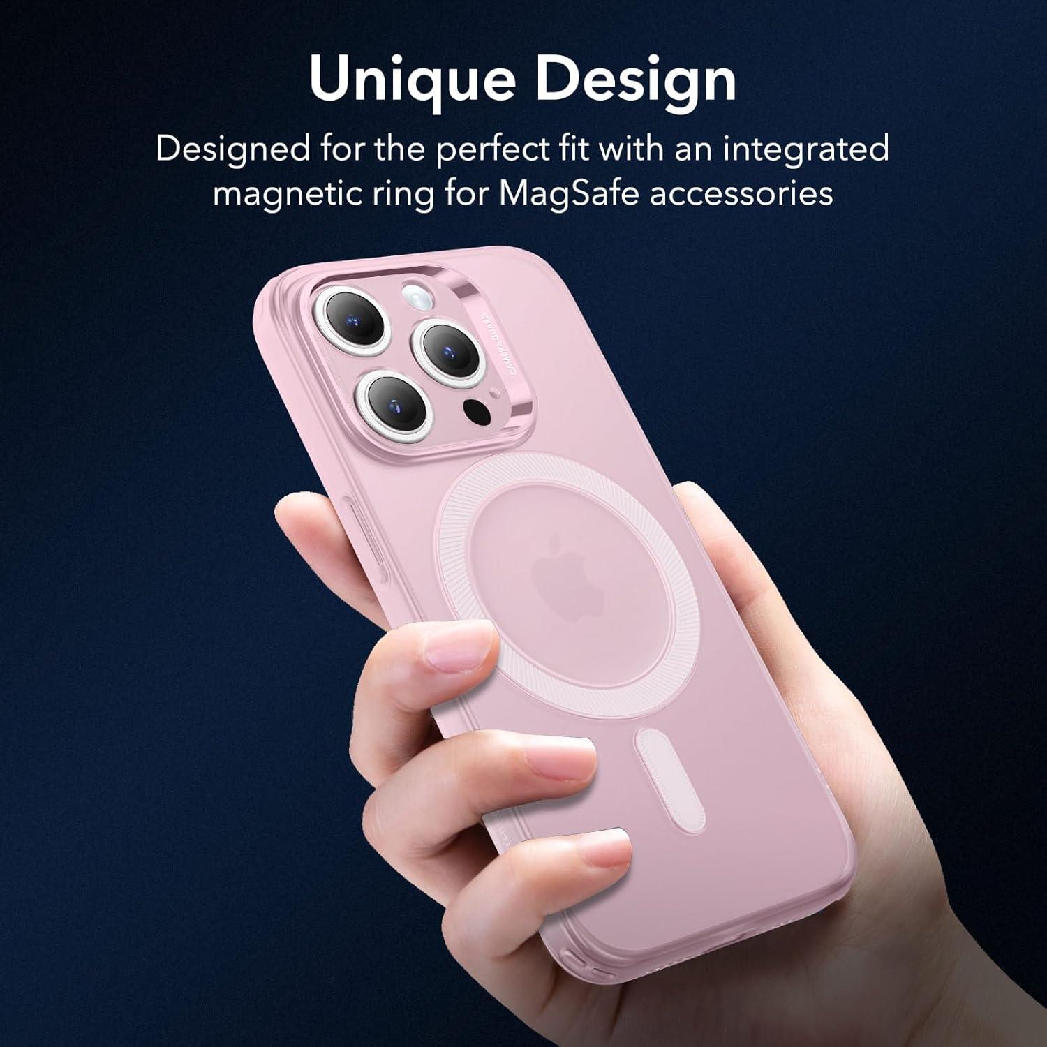 imageESR Clear Case for iPhone 15 Case Shockproof Thin Cover YellowingResistant Slim Transparent TPU Phone Case Zero Series ClearCFrosted Pink