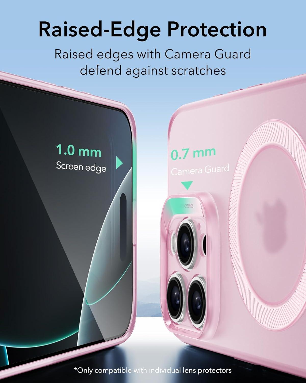 imageESR Clear Case for iPhone 15 Case Shockproof Thin Cover YellowingResistant Slim Transparent TPU Phone Case Zero Series ClearCFrosted Pink