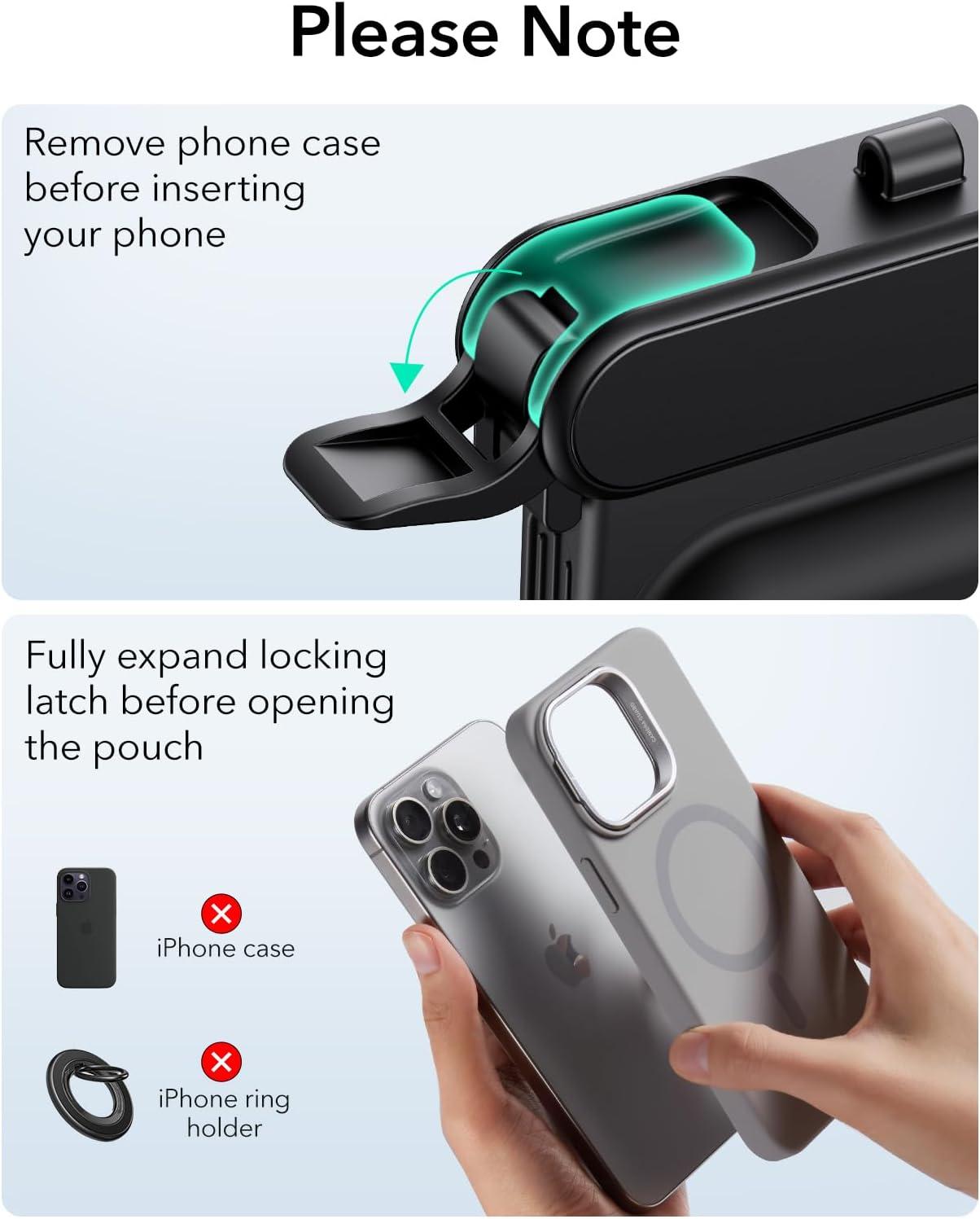 imageESR Waterproof Phone Pouch for iPhone 1314 15 Underwater Touch Sensitivity IPX8 Floating Waterproof Cellphone Case with Lanyard Dry Bag for Snorkeling BlackBlack