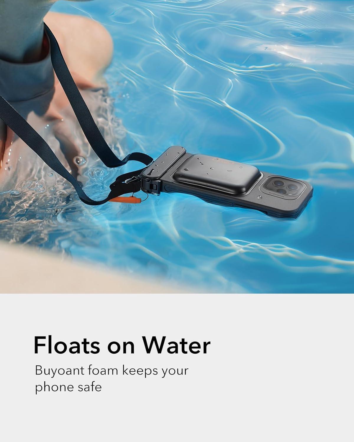 imageESR Waterproof Phone Pouch for iPhone 1314 15 Underwater Touch Sensitivity IPX8 Floating Waterproof Cellphone Case with Lanyard Dry Bag for Snorkeling BlackBlack