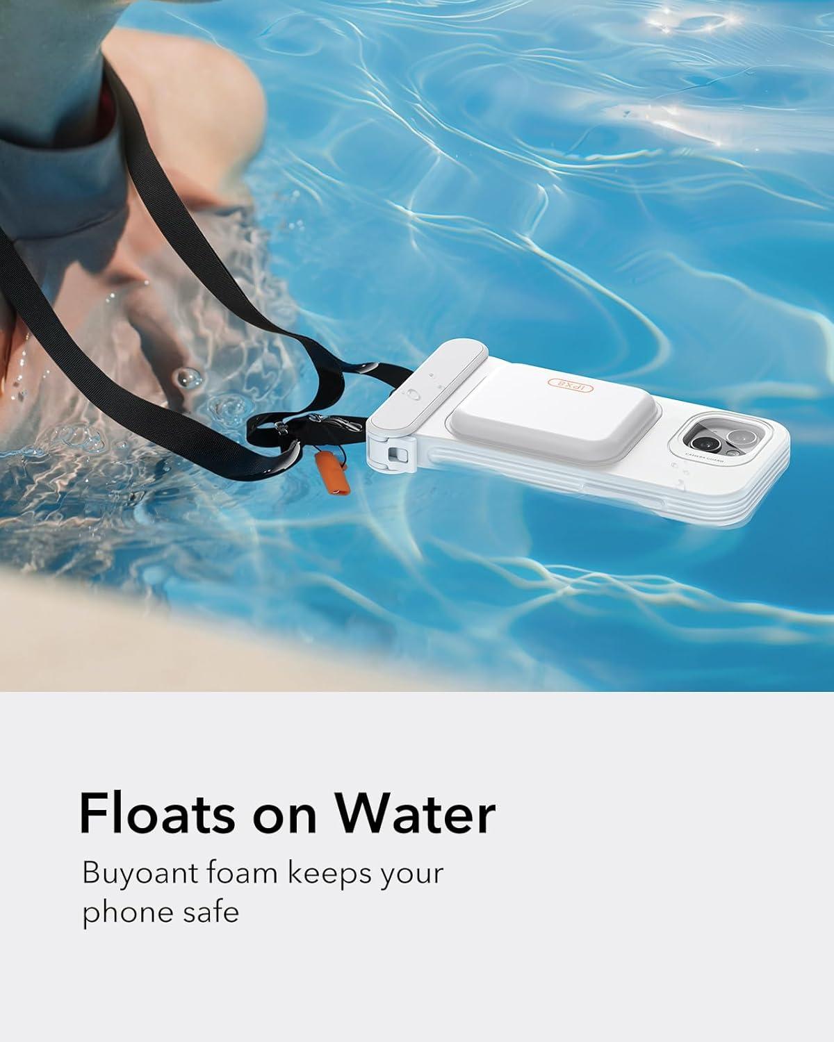 imageESR Waterproof Phone Pouch for iPhone 1314 15 Underwater Touch Sensitivity IPX8 Floating Waterproof Cellphone Case with Lanyard Dry Bag for Snorkeling BlackClear