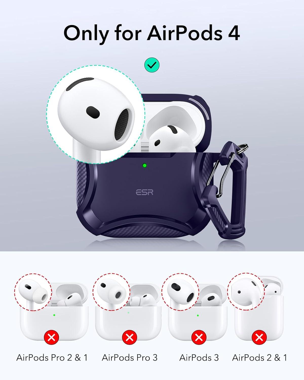 imageESR for AirPods Pro 3 Case 2025 Compatible with Airpods Pro 3rd Generation Case USBC Cable Magnetic Lid MagSafe Ready Powerful Drop Protection Cyber Series BlackPurple