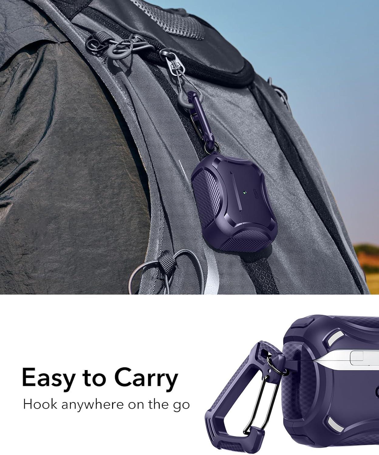 imageESR for AirPods Pro 3 Case 2025 Compatible with Airpods Pro 3rd Generation Case USBC Cable Magnetic Lid MagSafe Ready Powerful Drop Protection Cyber Series BlackPurple