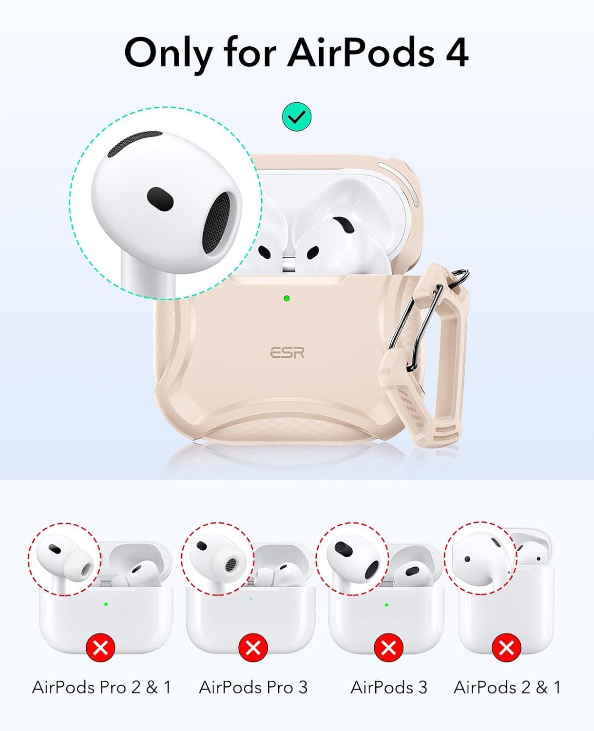 imageESR for AirPods Pro 3 Case 2025 Compatible with Airpods Pro 3rd Generation Case USBC Cable Magnetic Lid MagSafe Ready Powerful Drop Protection Cyber Series BlackDesert Titanium
