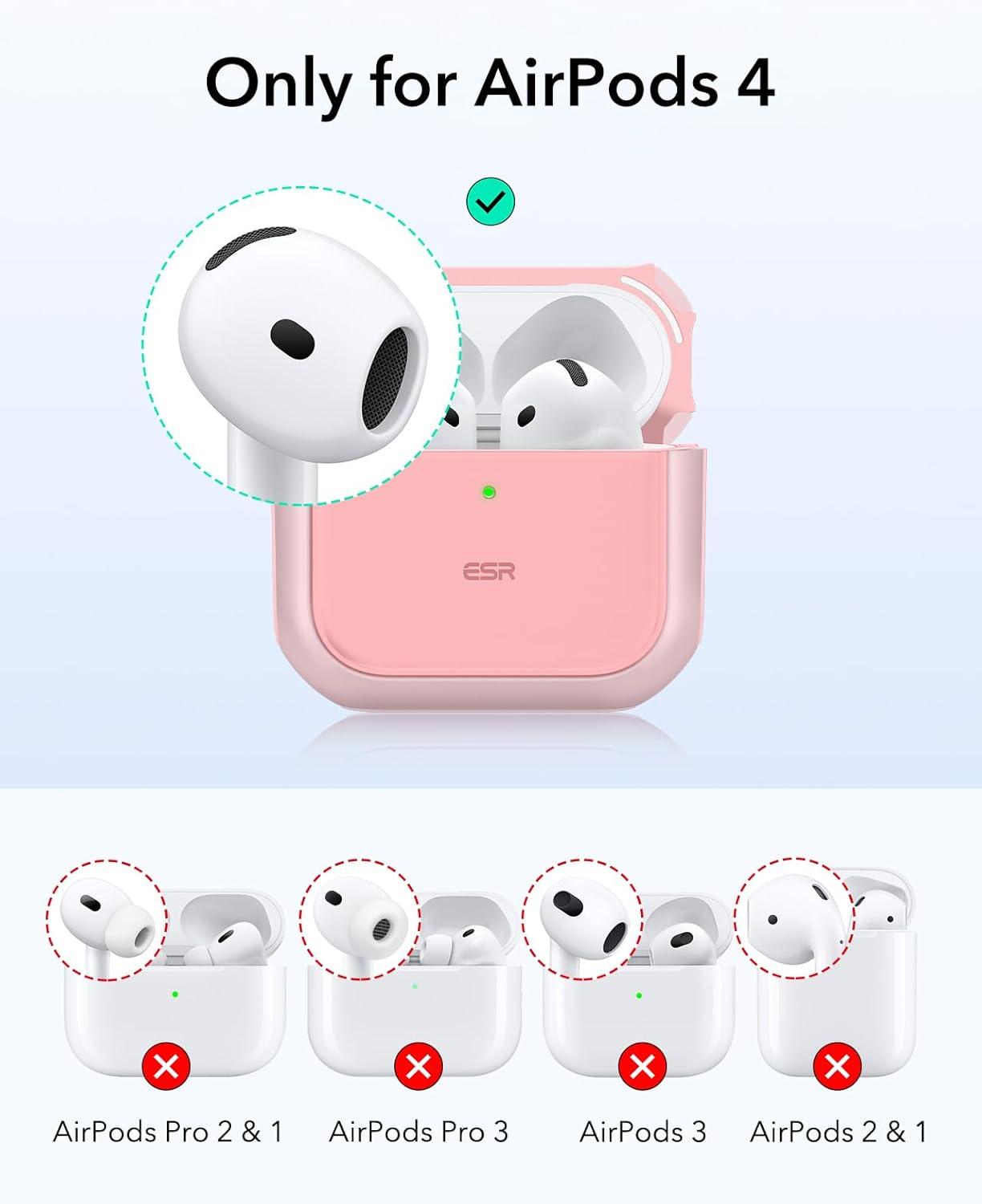 imageESR for AirPods Pro 3 Case Compatible with AirPods Pro 3rd Generation Case 2025 Compatible with MagSafe Full Drop Protection Cover with Lanyard WhitePink
