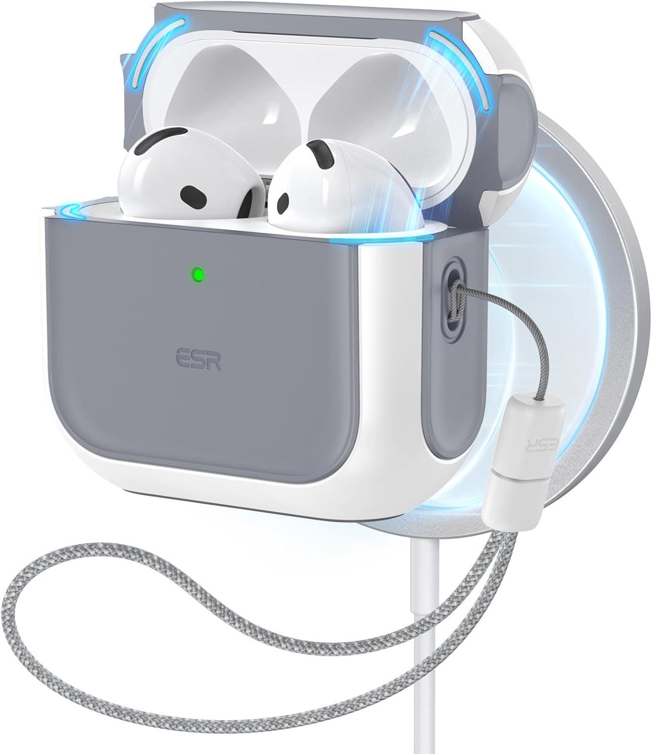 imageESR for AirPods Pro 3 Case Compatible with AirPods Pro 3rd Generation Case 2025 Compatible with MagSafe Full Drop Protection Cover with Lanyard WhiteWhite