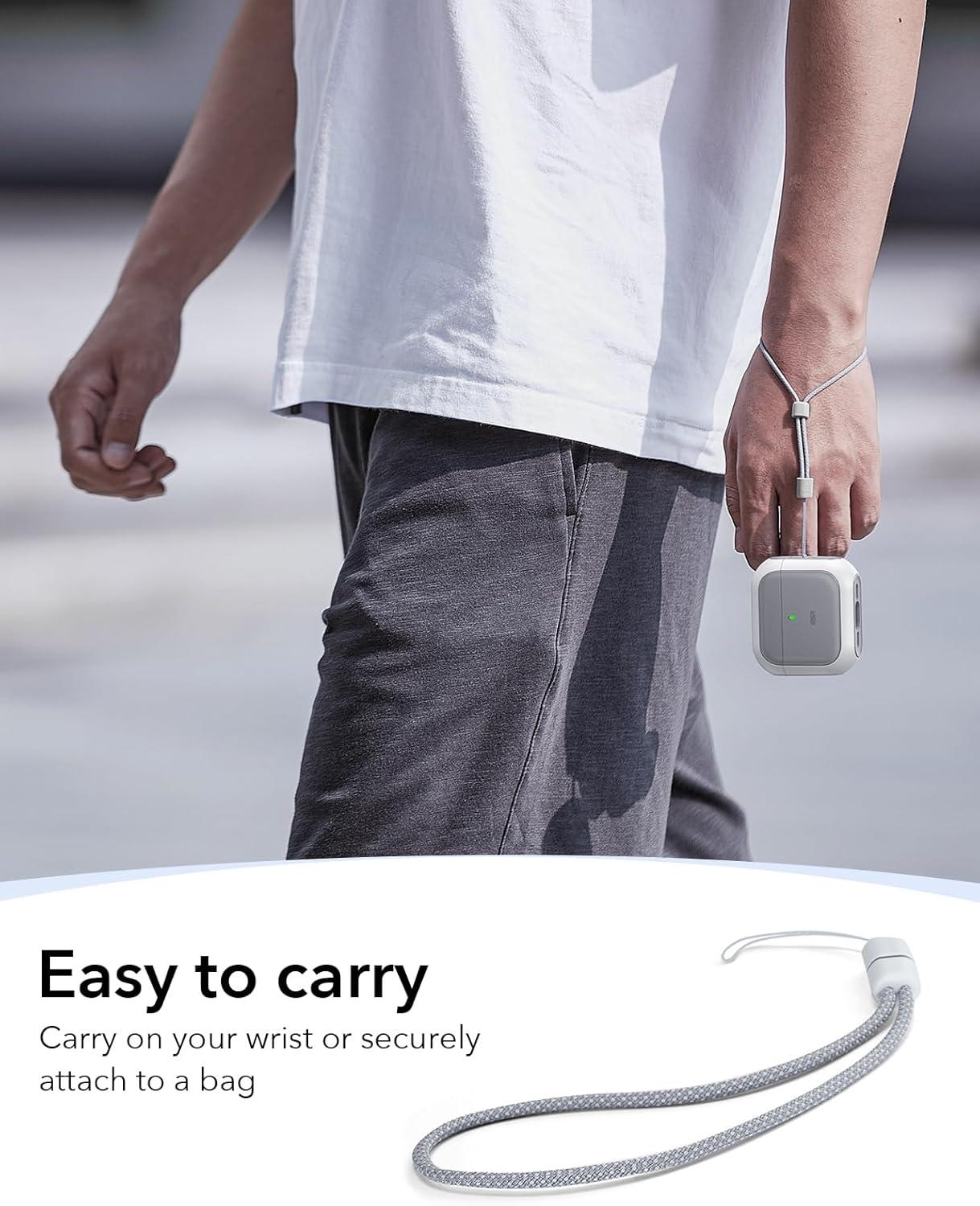 imageESR for AirPods Pro 3 Case Compatible with AirPods Pro 3rd Generation Case 2025 Compatible with MagSafe Full Drop Protection Cover with Lanyard WhiteWhite