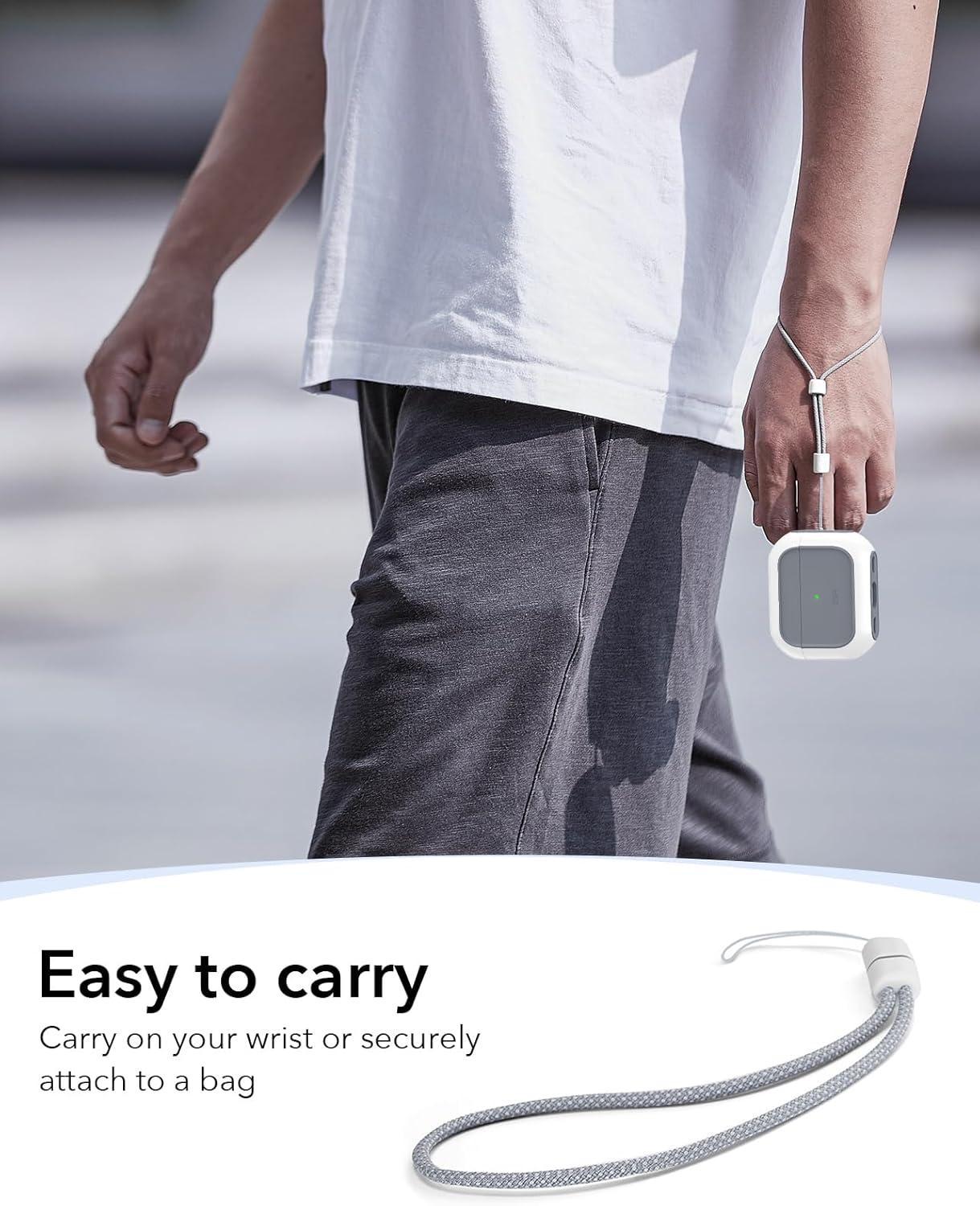 imageESR for AirPods Pro 3 Case Compatible with AirPods Pro 3rd Generation Case 2025 Compatible with MagSafe Full Drop Protection Cover with Lanyard WhiteWhite