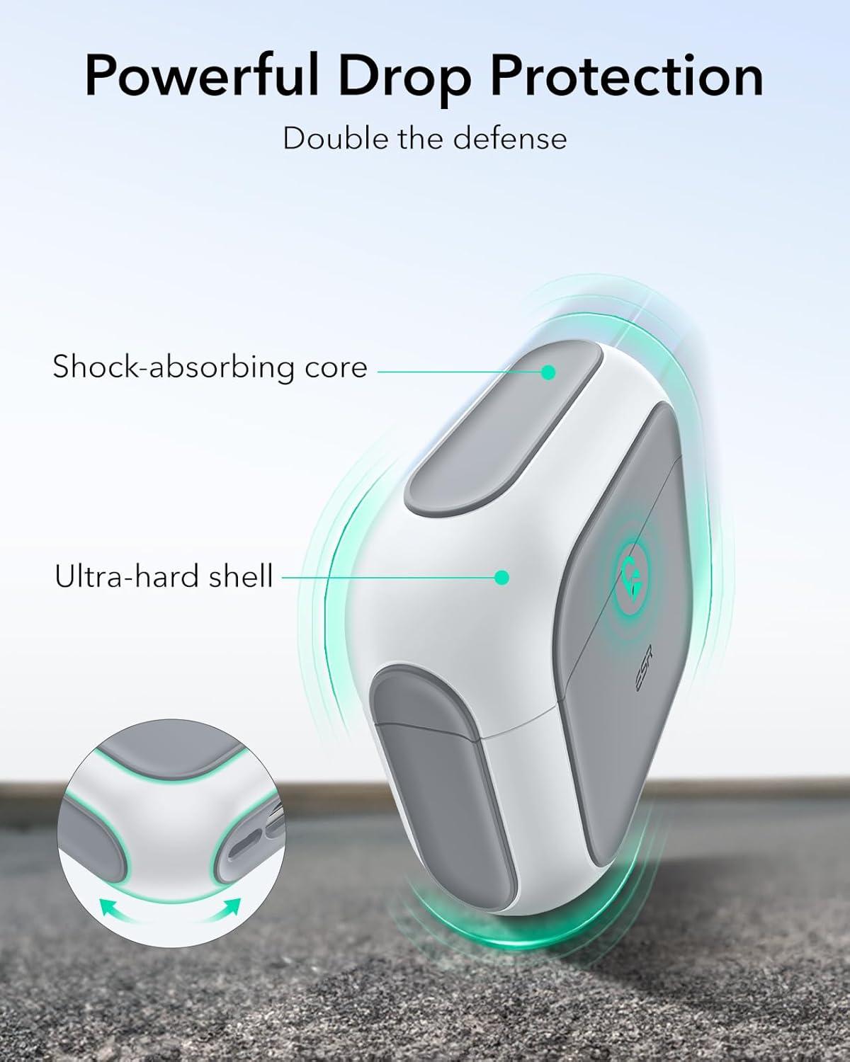 imageESR for AirPods Pro 3 Case Compatible with AirPods Pro 3rd Generation Case 2025 Compatible with MagSafe Full Drop Protection Cover with Lanyard WhiteWhite