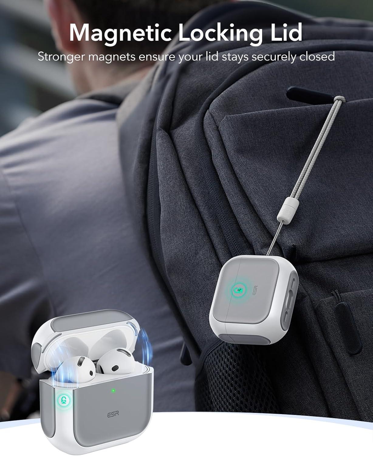 imageESR for AirPods Pro 3 Case Compatible with AirPods Pro 3rd Generation Case 2025 Compatible with MagSafe Full Drop Protection Cover with Lanyard WhiteWhite