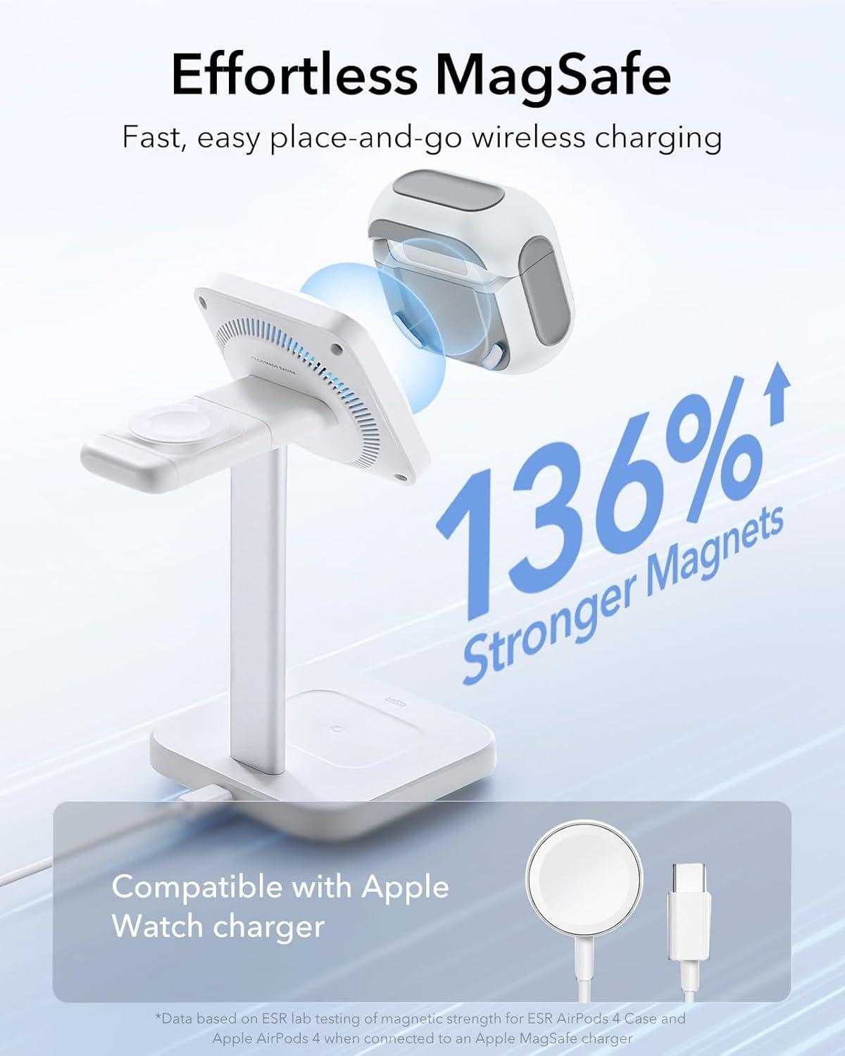 imageESR for AirPods Pro 3 Case Compatible with AirPods Pro 3rd Generation Case 2025 Compatible with MagSafe Full Drop Protection Cover with Lanyard WhiteWhite