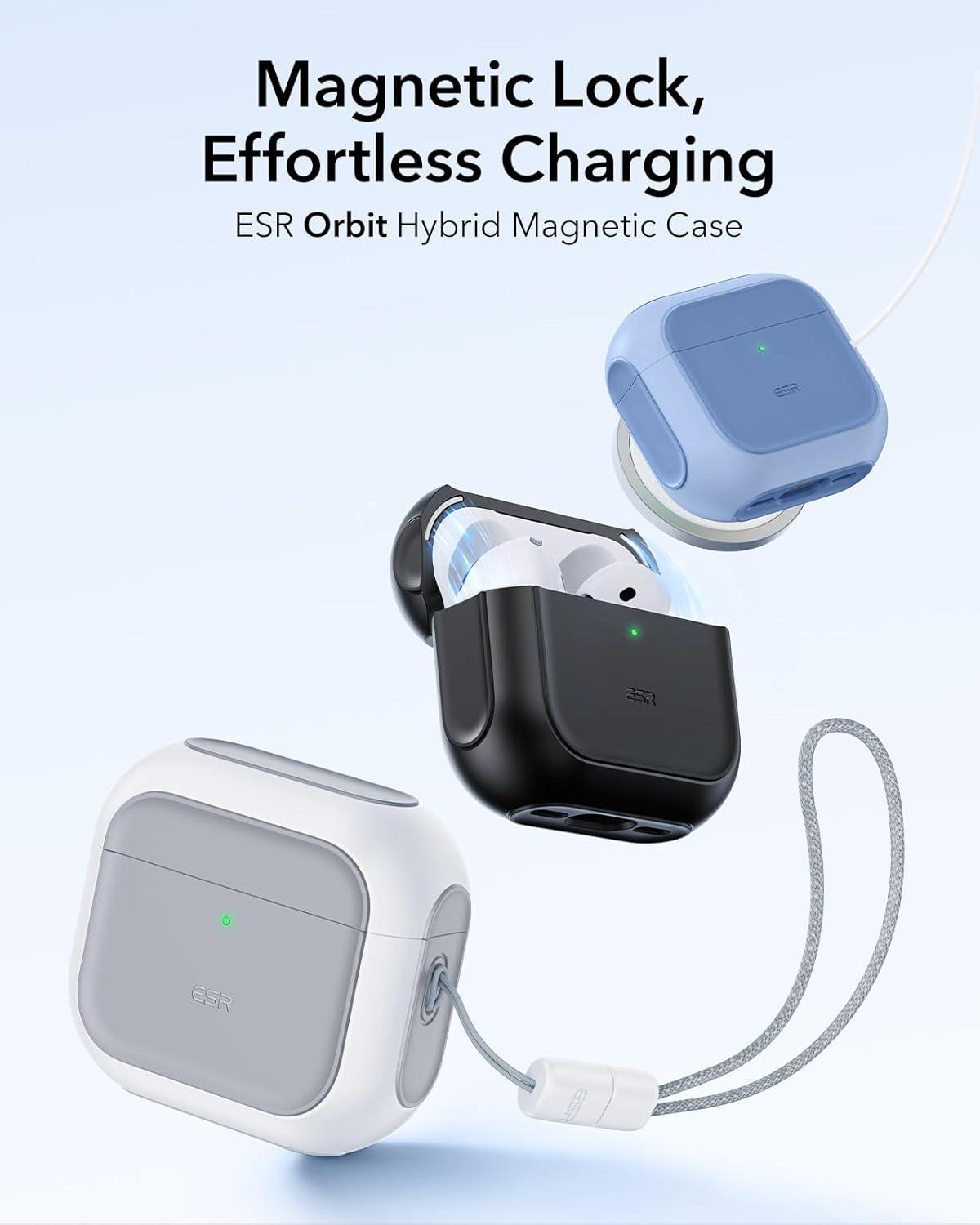 imageESR for AirPods Pro 3 Case Compatible with AirPods Pro 3rd Generation Case 2025 Compatible with MagSafe Full Drop Protection Cover with Lanyard WhiteWhite