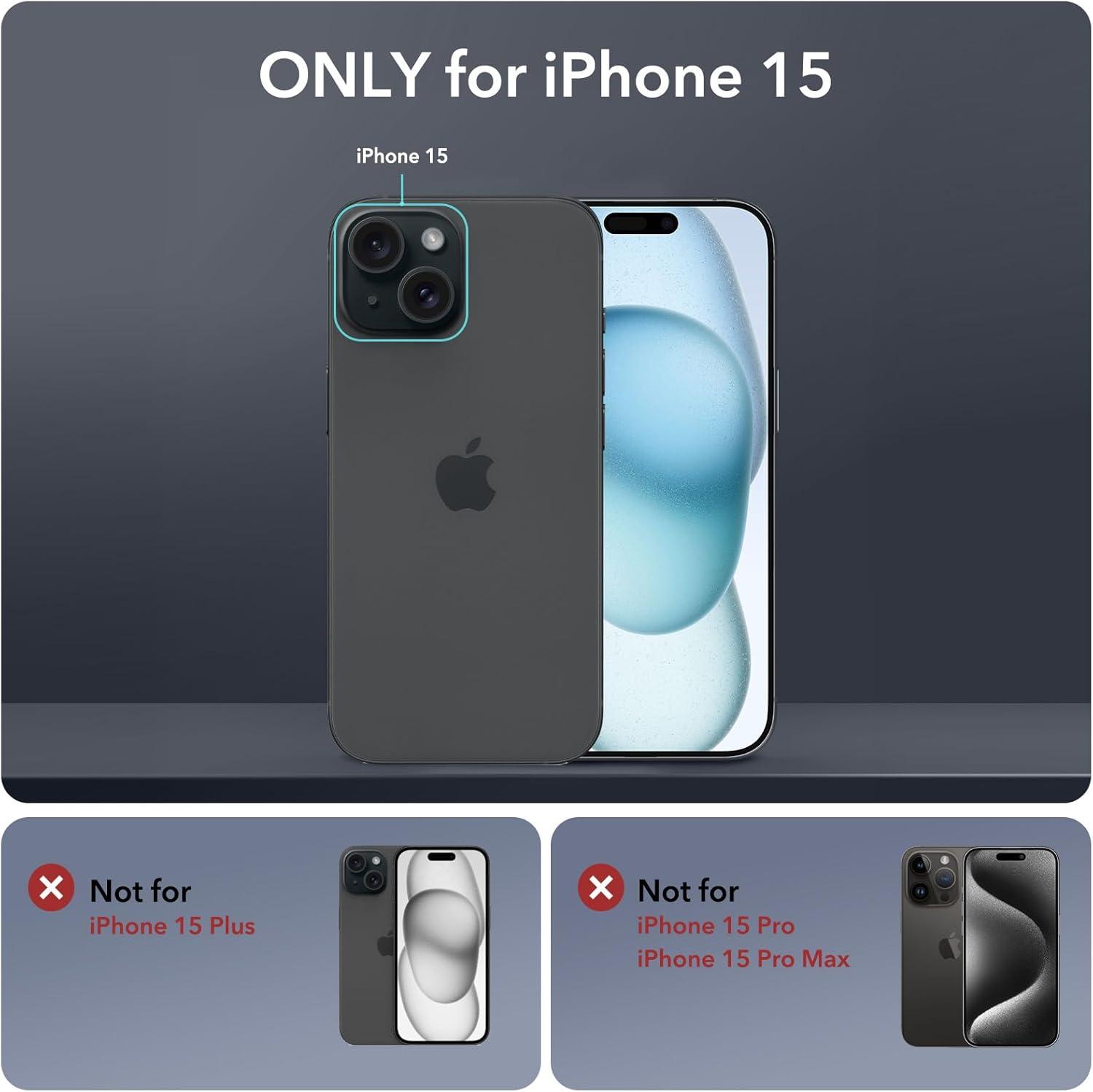 imageESR for iPhone 15 Case with Stand Compatible with MagSafe FullBody MilitaryGrade Drop Proof Case with Builtin 9H Tempered Glass Screen Protector Armor Series Clear Dark BlueClear Dark Blue Stand