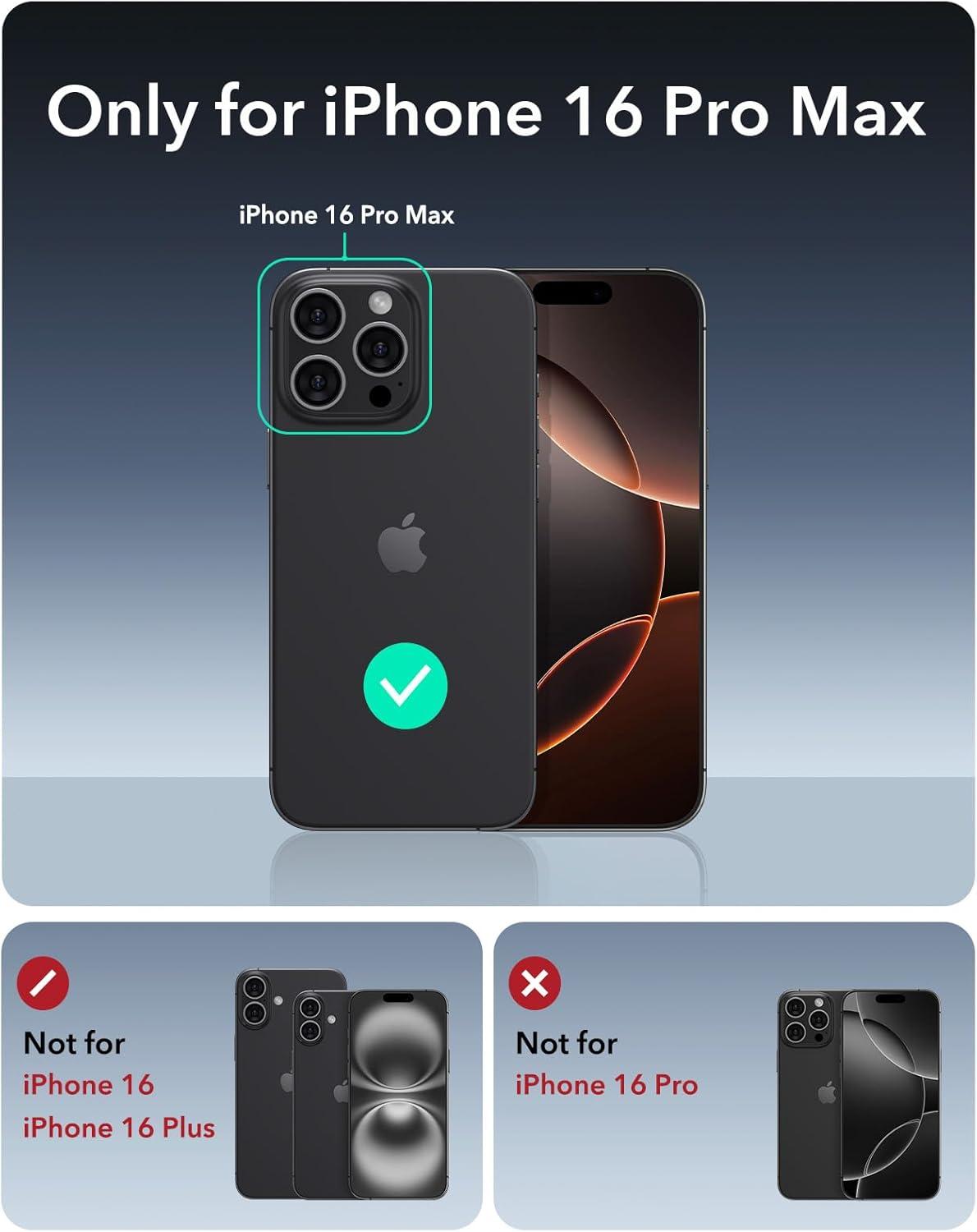 imageESR for iPhone 17 Pro Max Case with Stash Stand 7X MilitaryGrade Drop Protection with Camera Control ShockAbsorbing Phone Rugged Cover Compatible with MagSafe Accessories Cyber Series BlackACamera ControlGrey