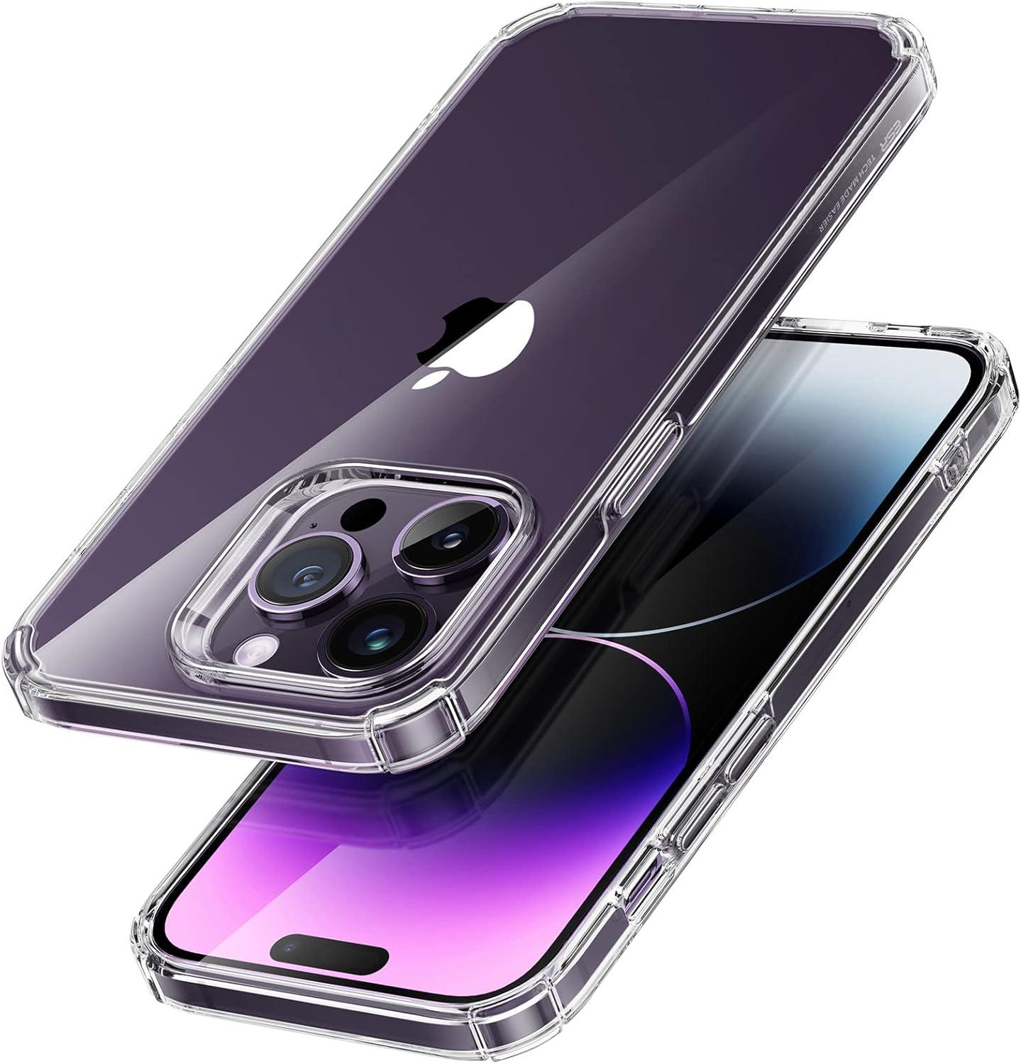 imageESR for iPhone 17 Pro Max Case with Stash Stand 7X MilitaryGrade Drop Protection with Camera Control ShockAbsorbing Phone Rugged Cover Compatible with MagSafe Accessories Cyber Series BlackClear