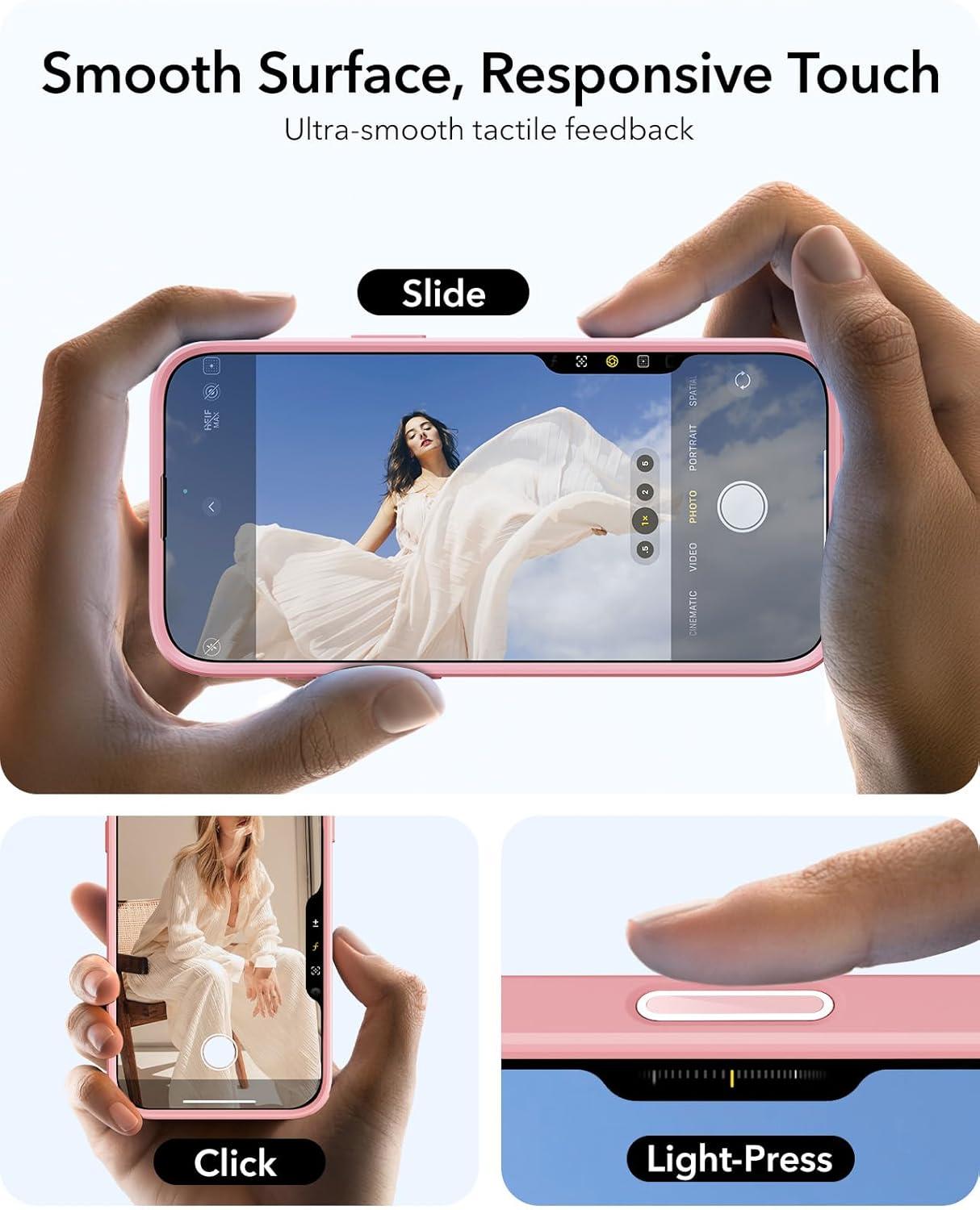 imageESR for iPhone 17 Pro Max Case with Stash Stand Camera Control Cover Compatible with MagSafe MilitaryGrade Drop Protection Magnetic Phone Case ScratchResistant Back CoverFrosted OrangeCFrosted Pink