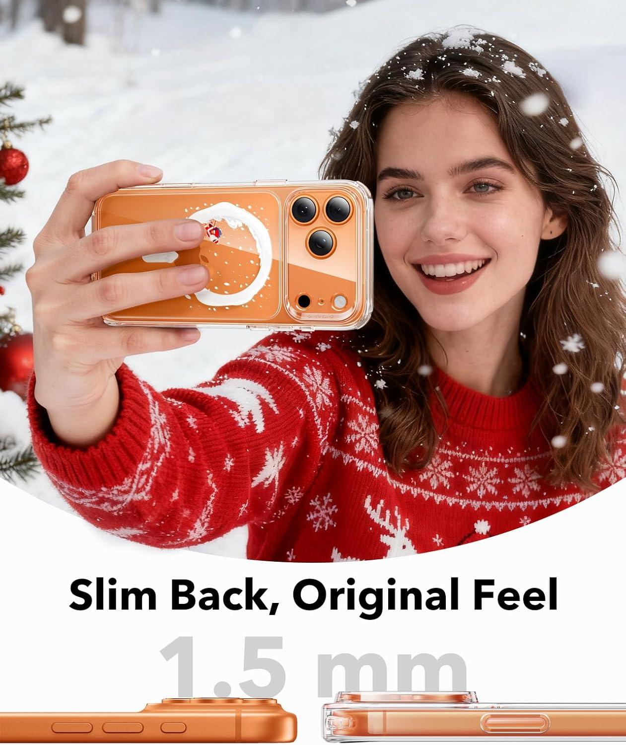 imageESR for iPhone Air Case Camera Control Compatible with MagSafe Shockproof MilitaryGrade Protection Magnetic Phone Case for iPhone 17 Air Case ClearASanta Skater
