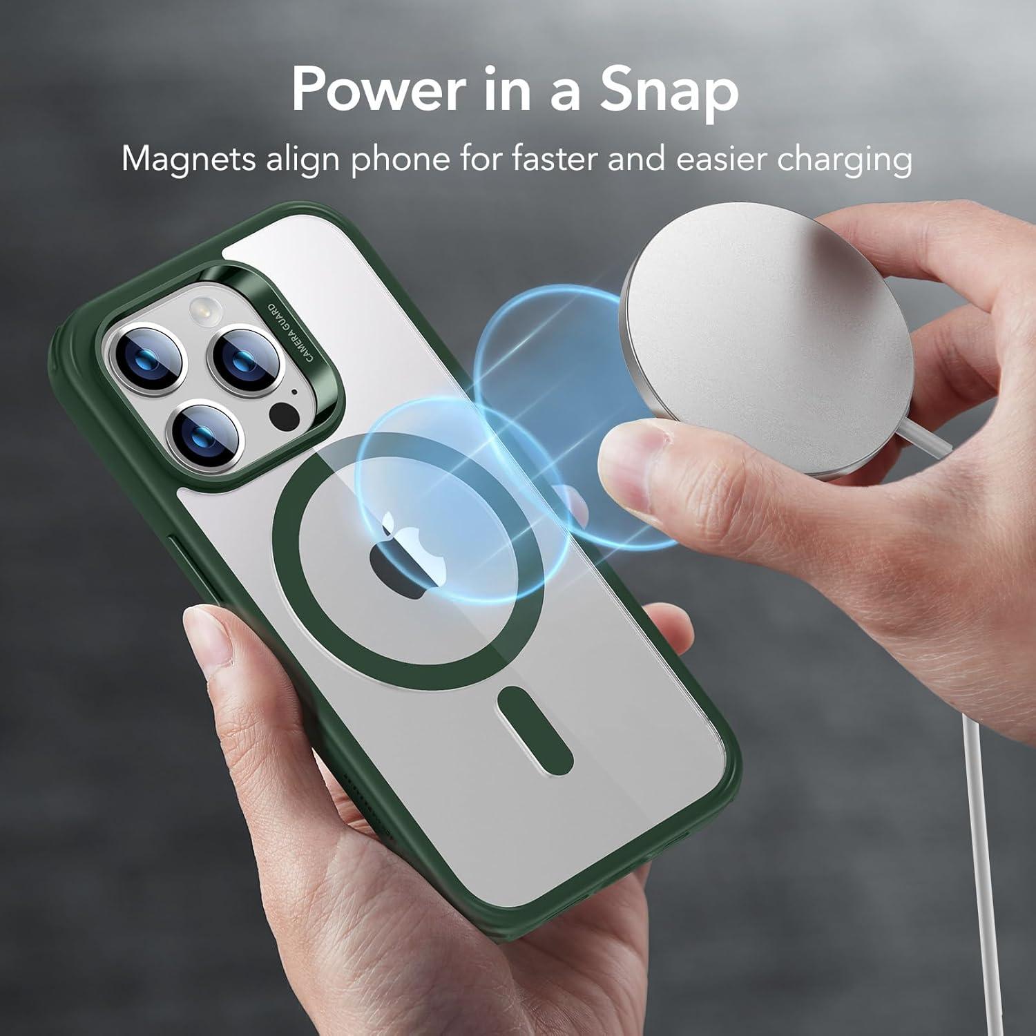 imageESR for iPhone Air Case Camera Control Compatible with MagSafe Shockproof MilitaryGrade Protection Magnetic Phone Case for iPhone 17 Air Case ClearBClear Green