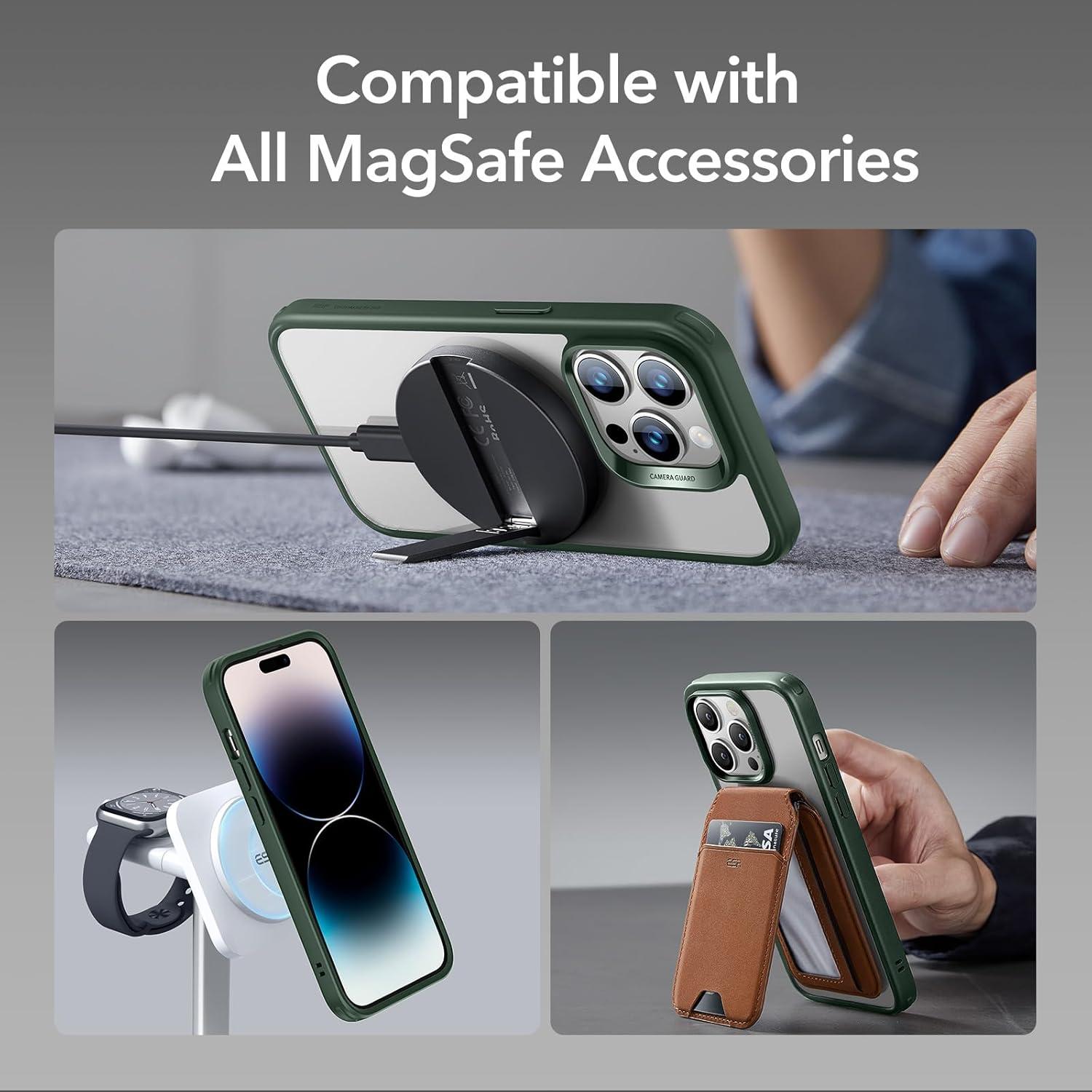 imageESR for iPhone Air Case Camera Control Compatible with MagSafe Shockproof MilitaryGrade Protection Magnetic Phone Case for iPhone 17 Air Case ClearBClear Green