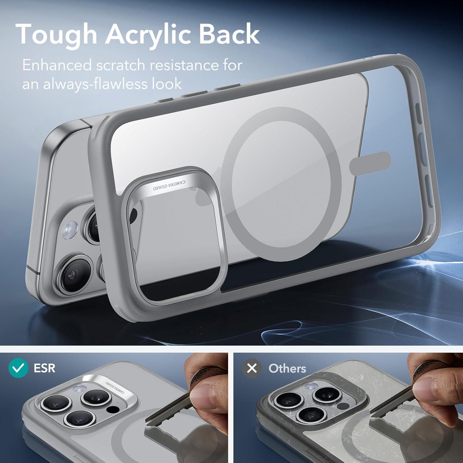 imageESR for iPhone Air Case Camera Control Compatible with MagSafe Shockproof MilitaryGrade Protection Magnetic Phone Case for iPhone 17 Air Case ClearBClear Grey