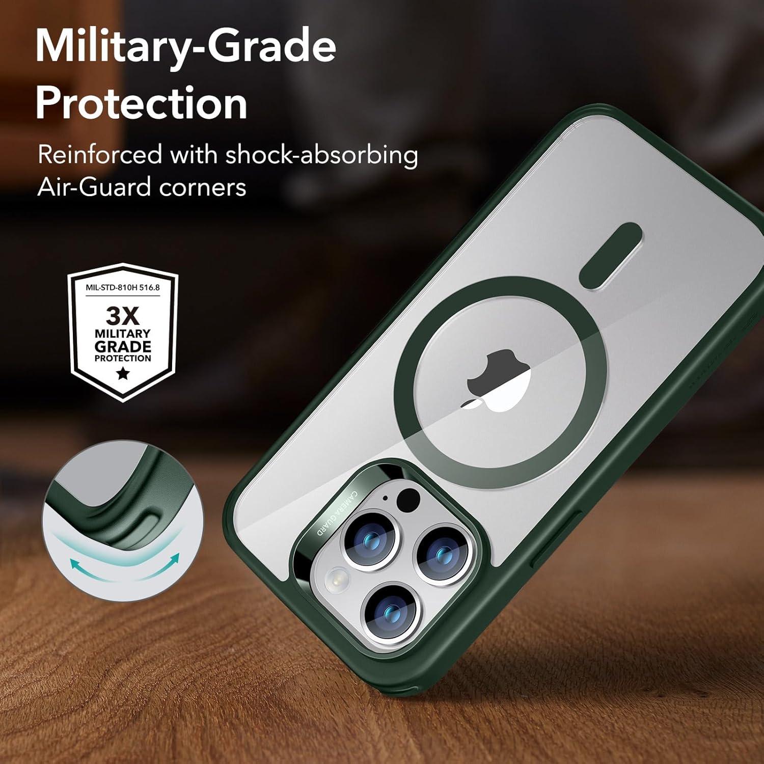 imageESR for iPhone Air Case Camera Control Compatible with MagSafe Shockproof MilitaryGrade Protection Magnetic Phone Case for iPhone 17 Air Case ClearBClear Green