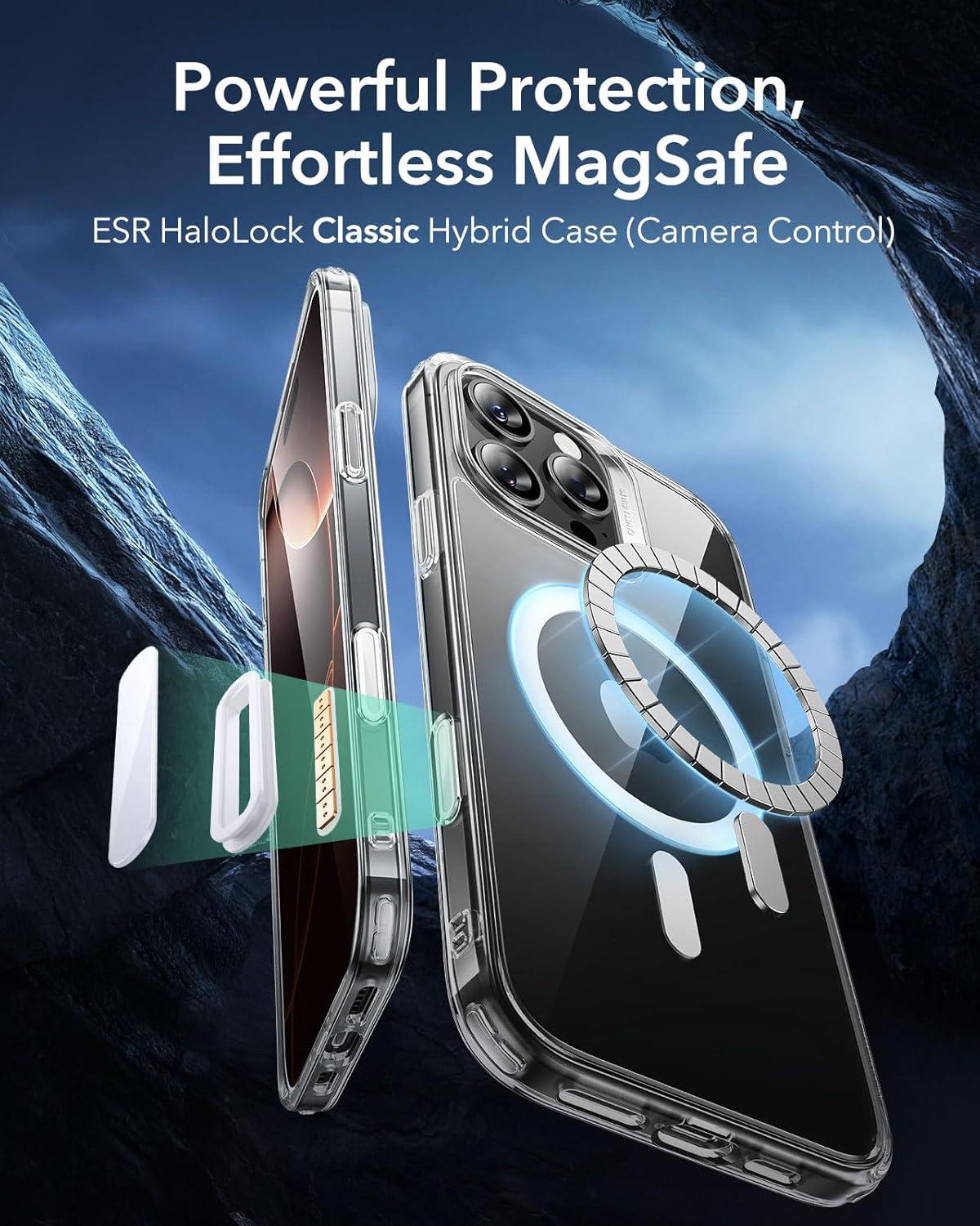 imageESR for iPhone Air Case Camera Control Compatible with MagSafe Shockproof MilitaryGrade Protection Magnetic Phone Case for iPhone 17 Air Case ClearBClear Grey