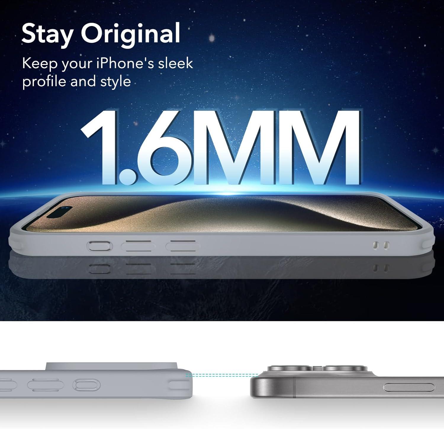 imageESR for iPhone Air Case Camera Control Compatible with MagSafe Shockproof MilitaryGrade Protection Magnetic Phone Case for iPhone 17 Air Case ClearBClear Grey
