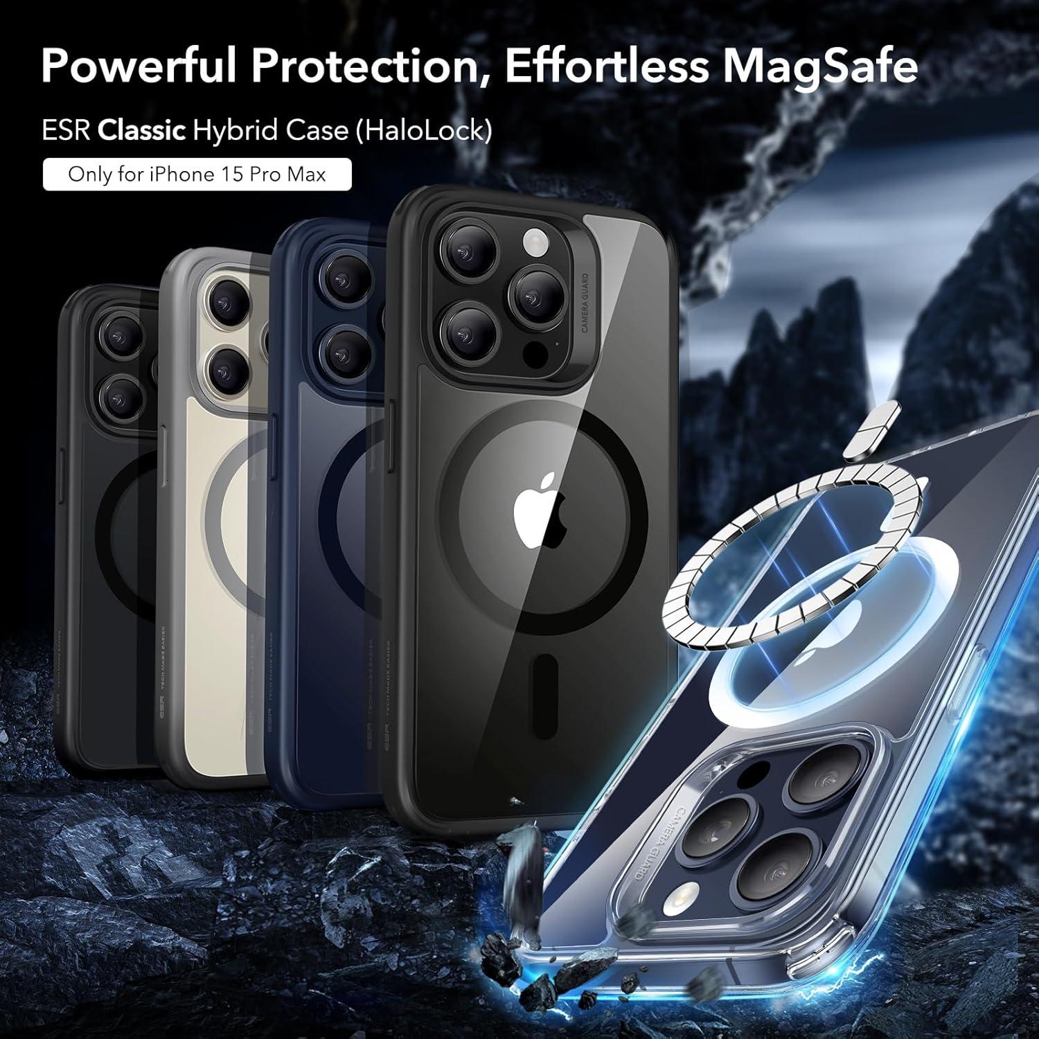 imageESR for iPhone Air Case Camera Control Compatible with MagSafe Shockproof MilitaryGrade Protection Magnetic Phone Case for iPhone 17 Air Case ClearBClear Grey