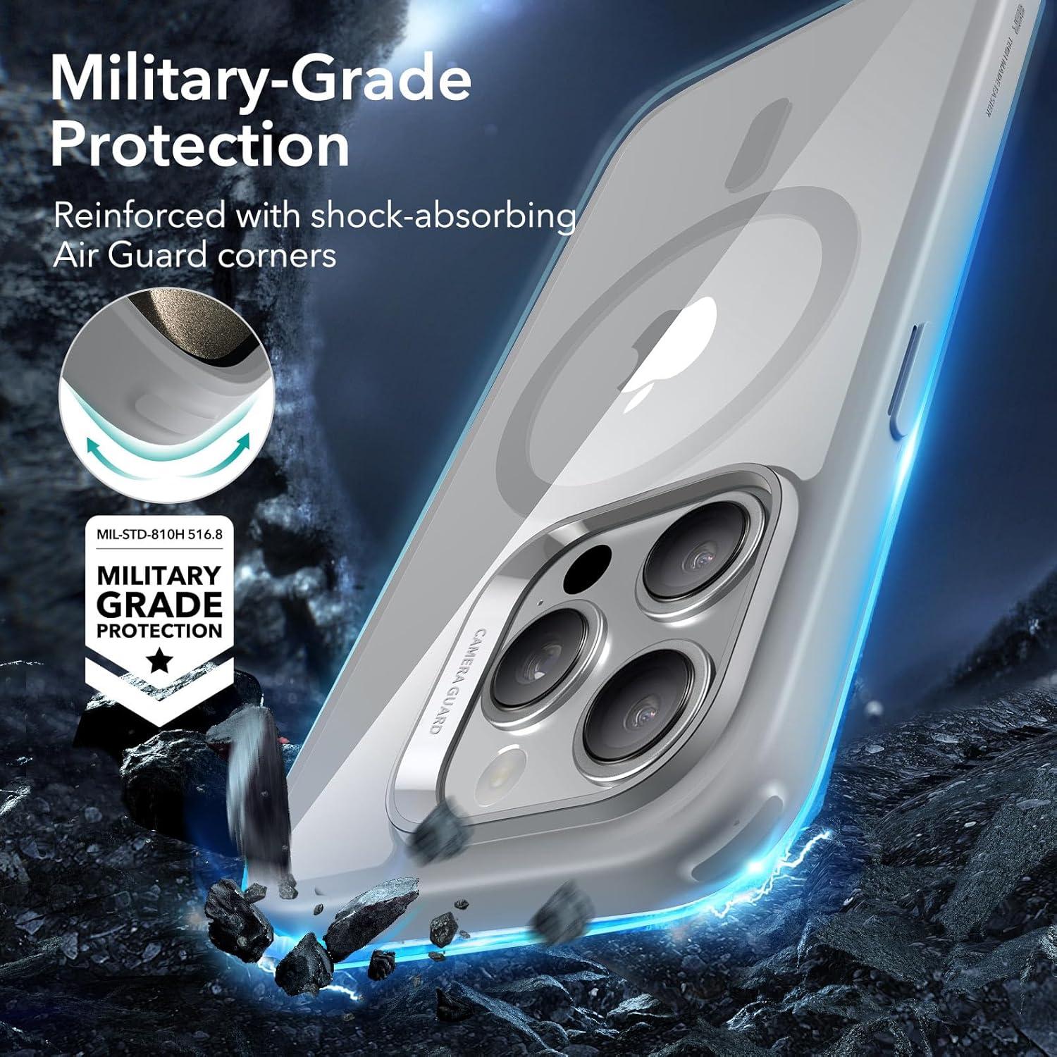 imageESR for iPhone Air Case Camera Control Compatible with MagSafe Shockproof MilitaryGrade Protection Magnetic Phone Case for iPhone 17 Air Case ClearBClear Grey