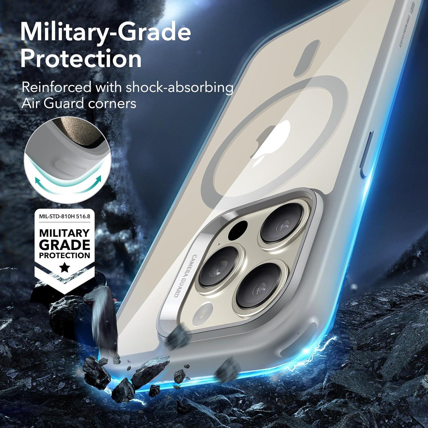 imageESR for iPhone Air Case Camera Control Compatible with MagSafe Shockproof MilitaryGrade Protection Magnetic Phone Case for iPhone 17 Air Case ClearBClear Grey