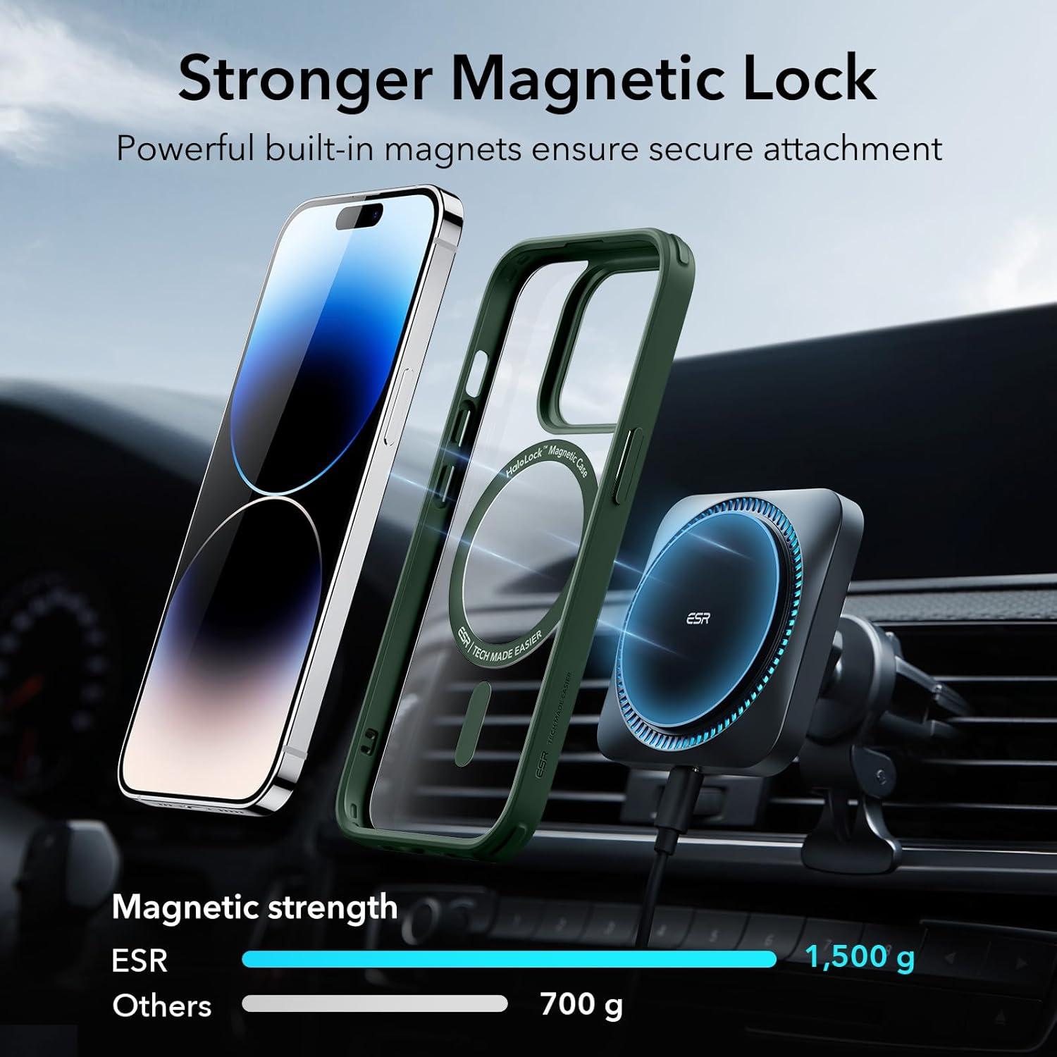 imageESR for iPhone Air Case Camera Control Compatible with MagSafe Shockproof MilitaryGrade Protection Magnetic Phone Case for iPhone 17 Air Case ClearBClear Green
