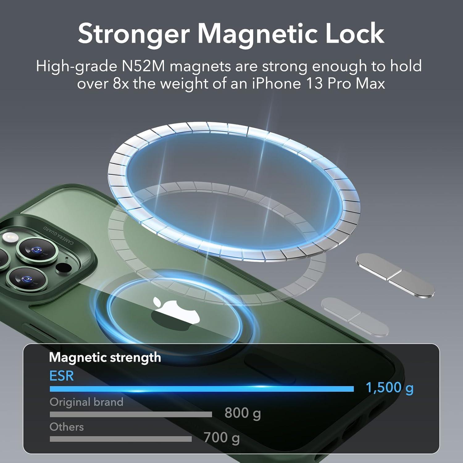 imageESR for iPhone Air Case Camera Control Compatible with MagSafe Shockproof MilitaryGrade Protection Magnetic Phone Case for iPhone 17 Air Case ClearBClear Green