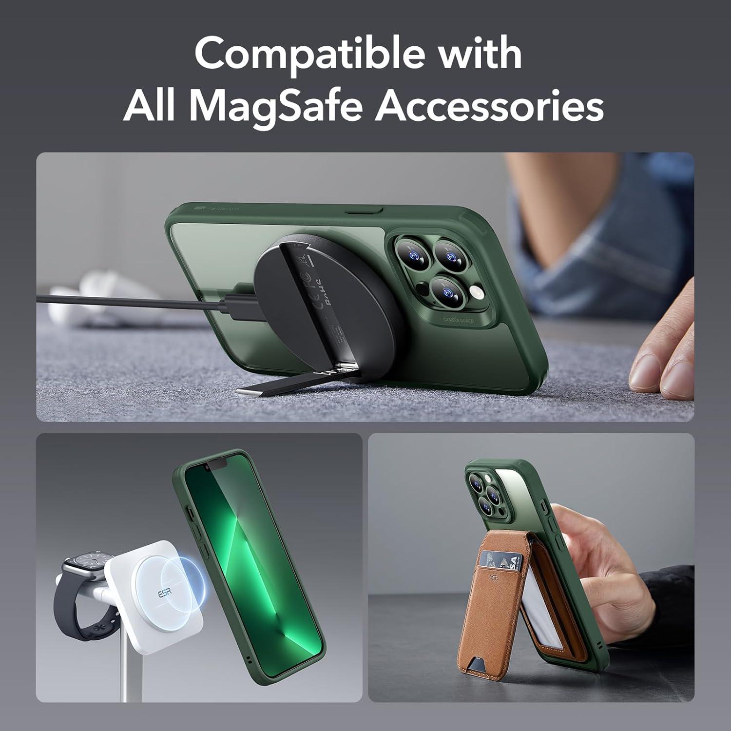 imageESR for iPhone Air Case Camera Control Compatible with MagSafe Shockproof MilitaryGrade Protection Magnetic Phone Case for iPhone 17 Air Case ClearBClear Green