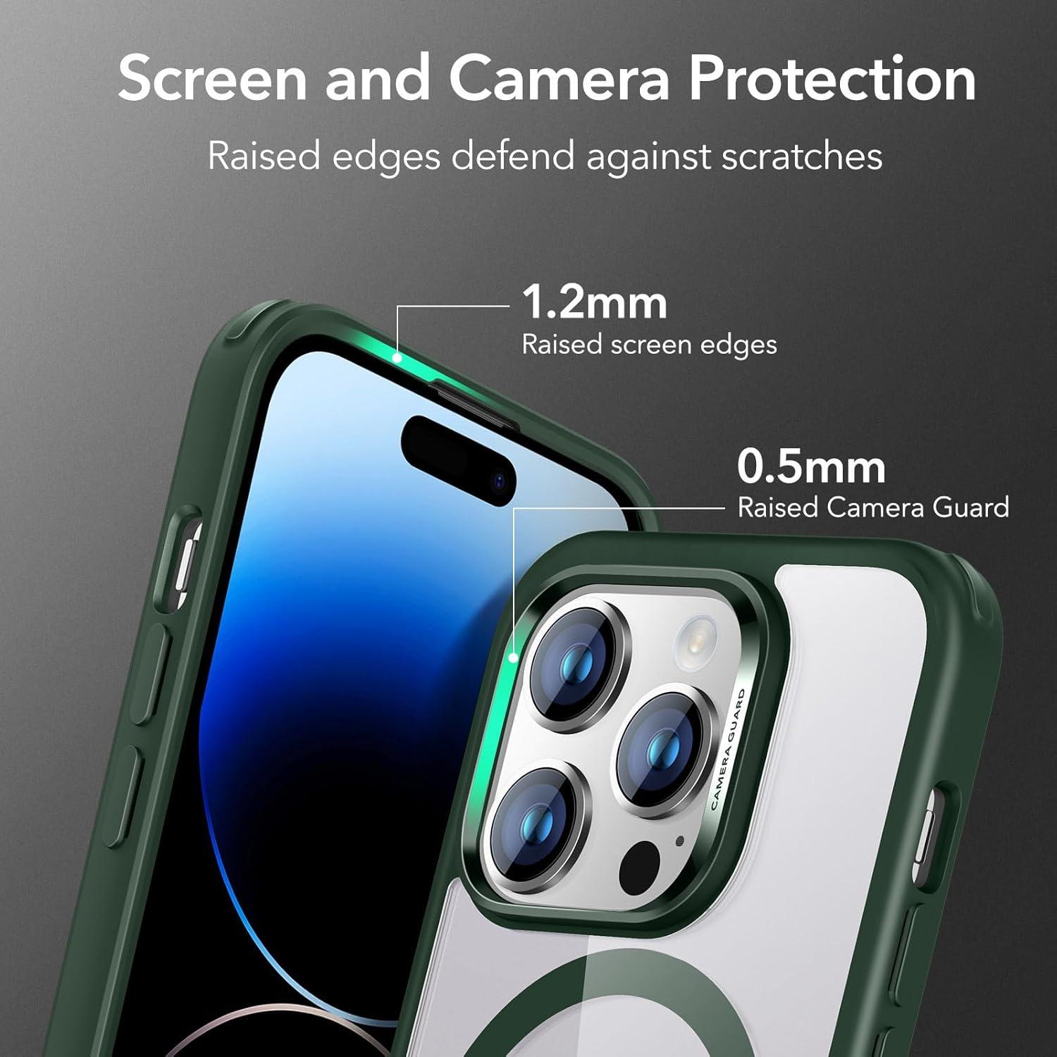 imageESR for iPhone Air Case Camera Control Compatible with MagSafe Shockproof MilitaryGrade Protection Magnetic Phone Case for iPhone 17 Air Case ClearBClear Green