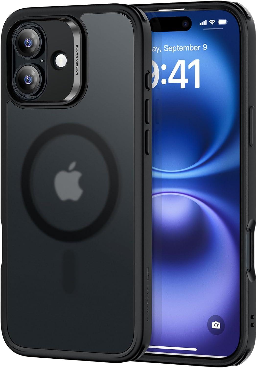 imageESR for iPhone Air Case Camera Control Compatible with MagSafe Shockproof MilitaryGrade Protection Magnetic Phone Case for iPhone 17 Air Case ClearCFrosted Black