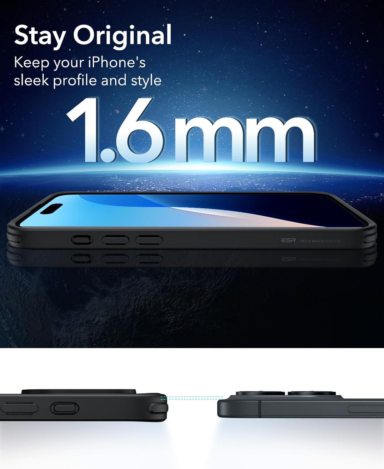 imageESR for iPhone Air Case Camera Control Compatible with MagSafe Shockproof MilitaryGrade Protection Magnetic Phone Case for iPhone 17 Air Case ClearCFrosted Black