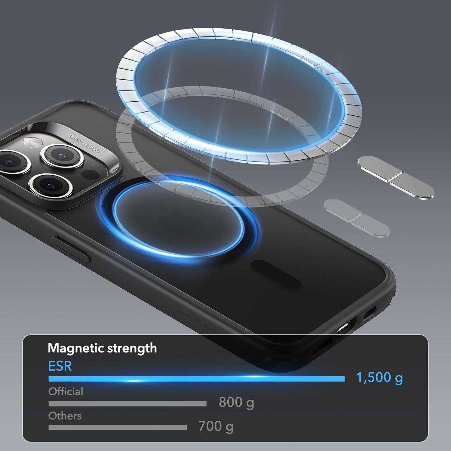 imageESR for iPhone Air Case Camera Control Compatible with MagSafe Shockproof MilitaryGrade Protection Magnetic Phone Case for iPhone 17 Air Case ClearCFrosted Black