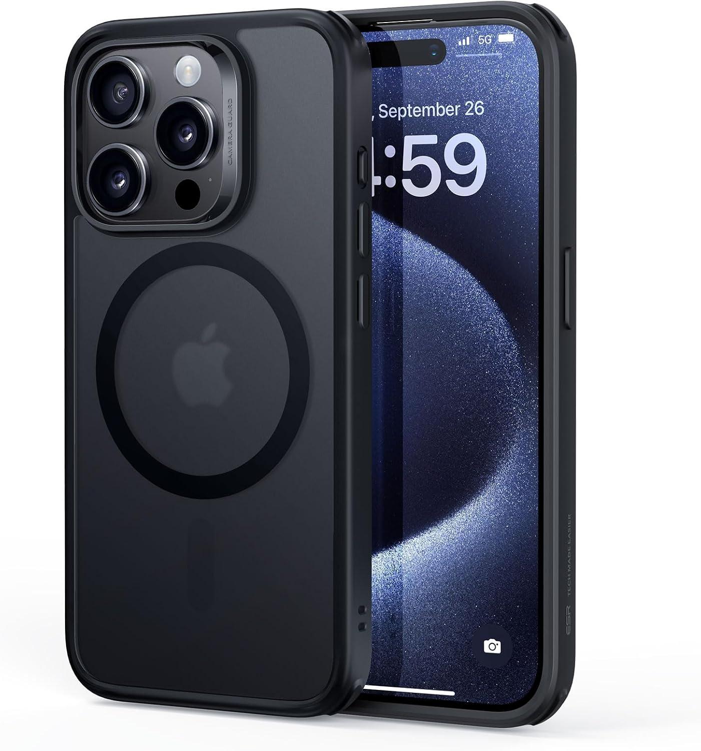 imageESR for iPhone Air Case Camera Control Compatible with MagSafe Shockproof MilitaryGrade Protection Magnetic Phone Case for iPhone 17 Air Case ClearCFrosted Black