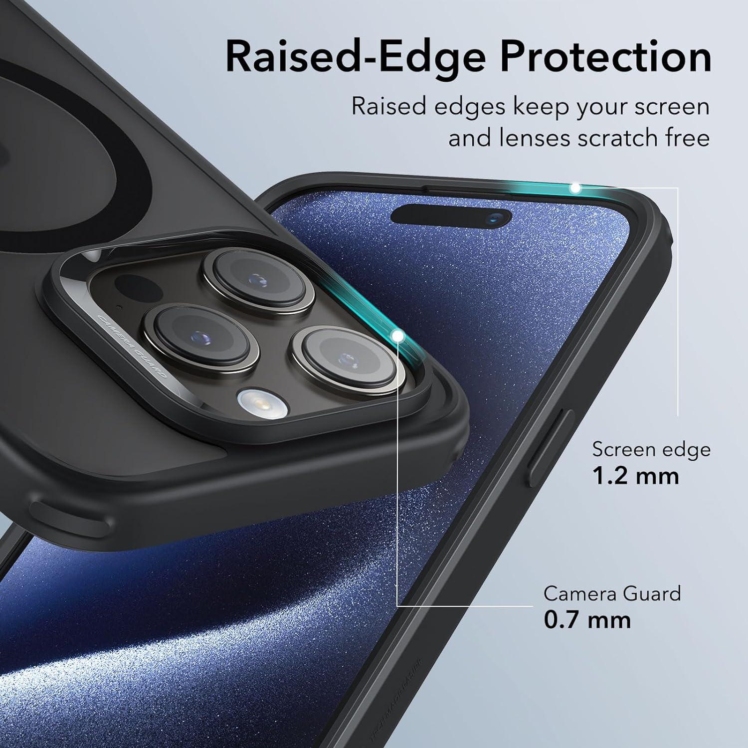 imageESR for iPhone Air Case Camera Control Compatible with MagSafe Shockproof MilitaryGrade Protection Magnetic Phone Case for iPhone 17 Air Case ClearCFrosted Black