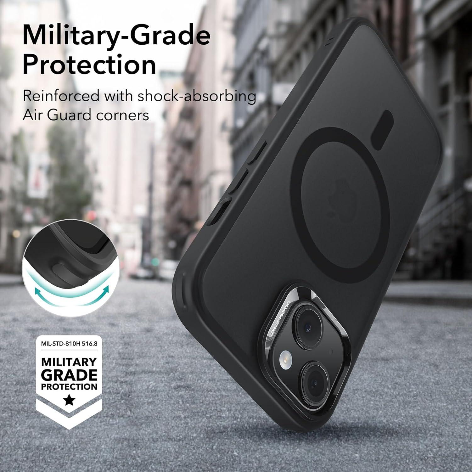 imageESR for iPhone Air Case Camera Control Compatible with MagSafe Shockproof MilitaryGrade Protection Magnetic Phone Case for iPhone 17 Air Case ClearCFrosted Black