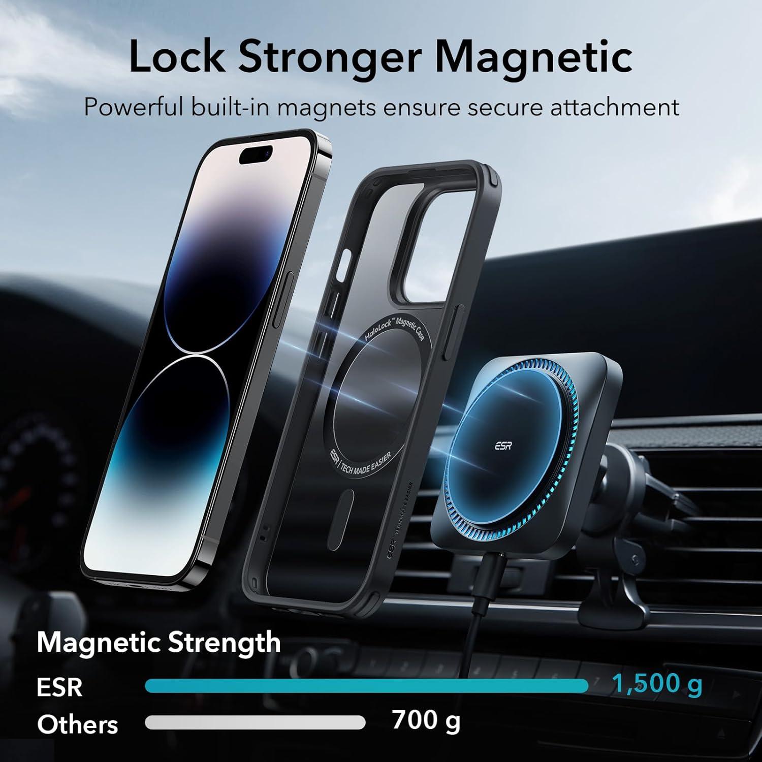 imageESR for iPhone Air Case Camera Control Compatible with MagSafe Shockproof MilitaryGrade Protection Magnetic Phone Case for iPhone 17 Air Case ClearCFrosted Black