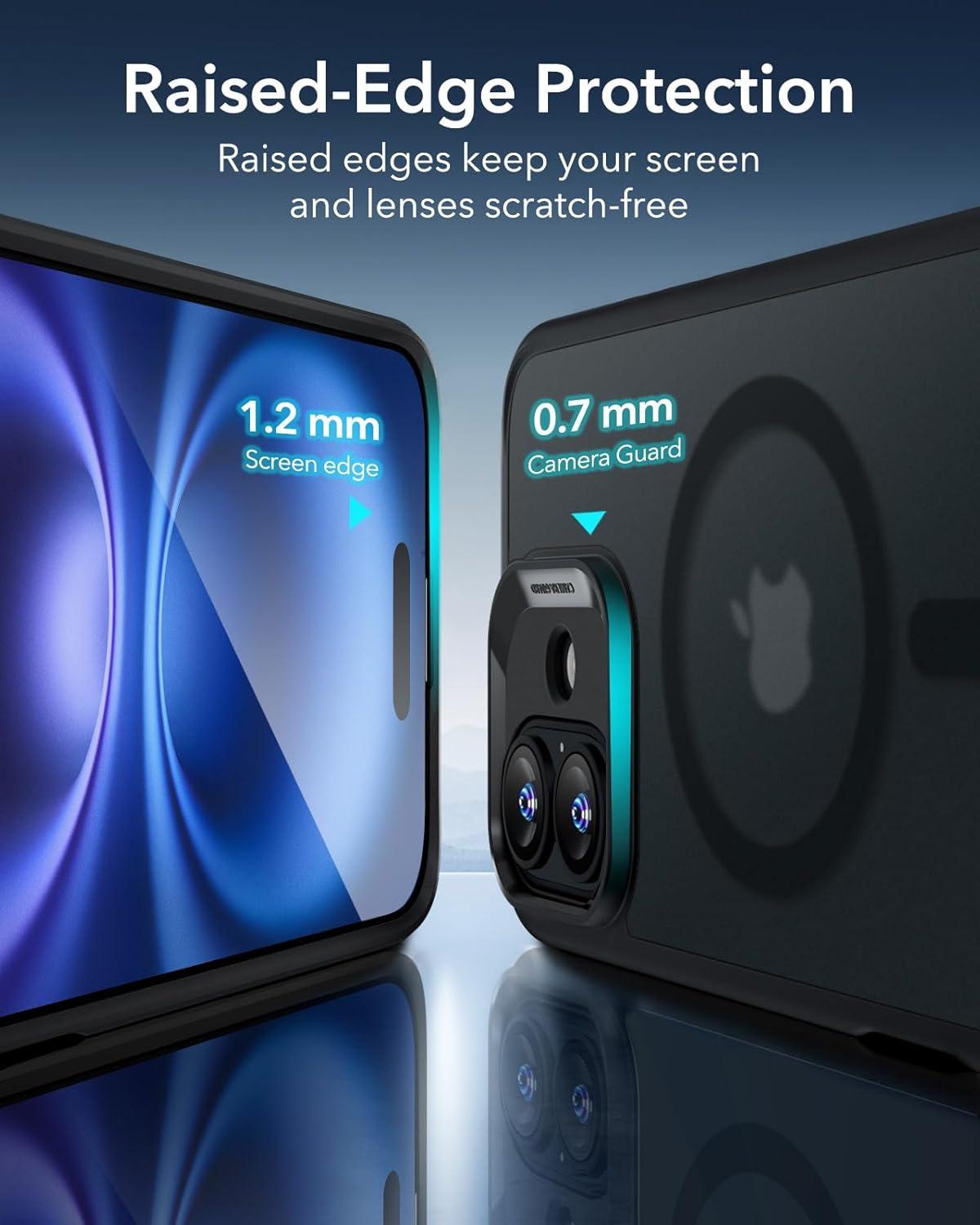 imageESR for iPhone Air Case Camera Control Compatible with MagSafe Shockproof MilitaryGrade Protection Magnetic Phone Case for iPhone 17 Air Case ClearCFrosted Black