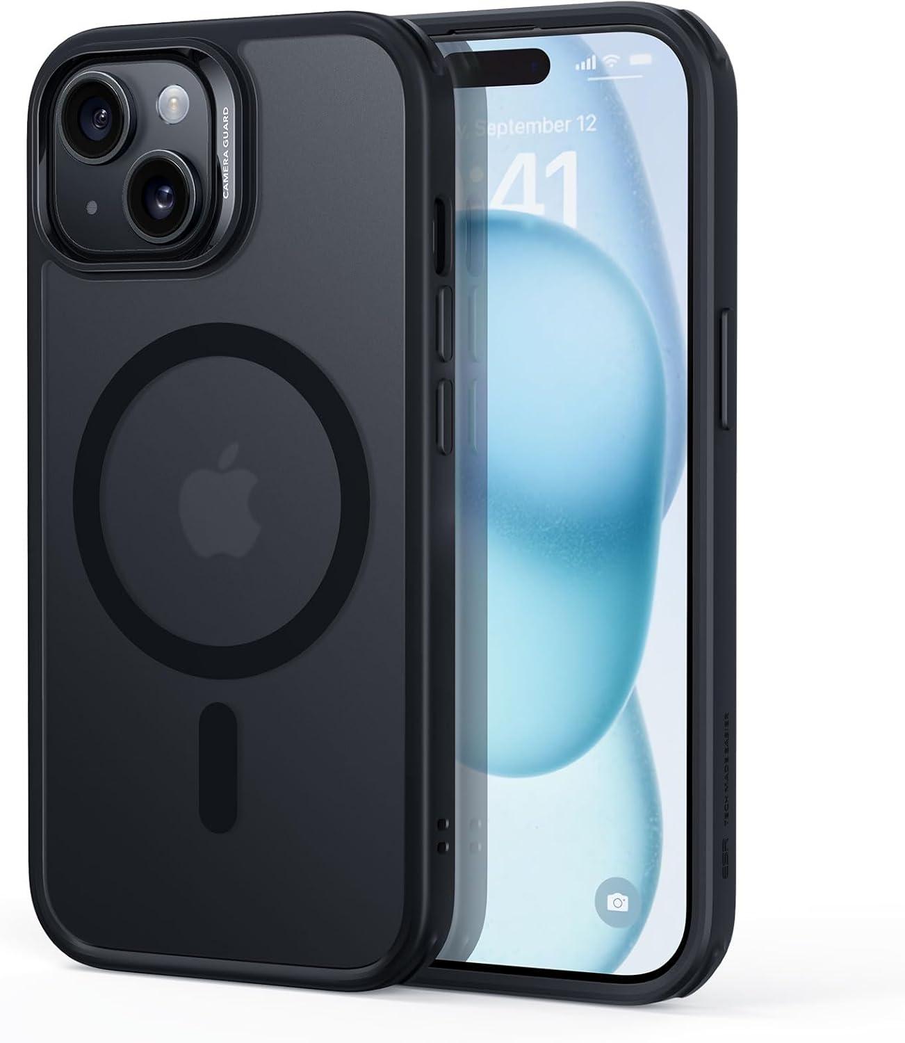 imageESR for iPhone Air Case Camera Control Compatible with MagSafe Shockproof MilitaryGrade Protection Magnetic Phone Case for iPhone 17 Air Case ClearCFrosted Black