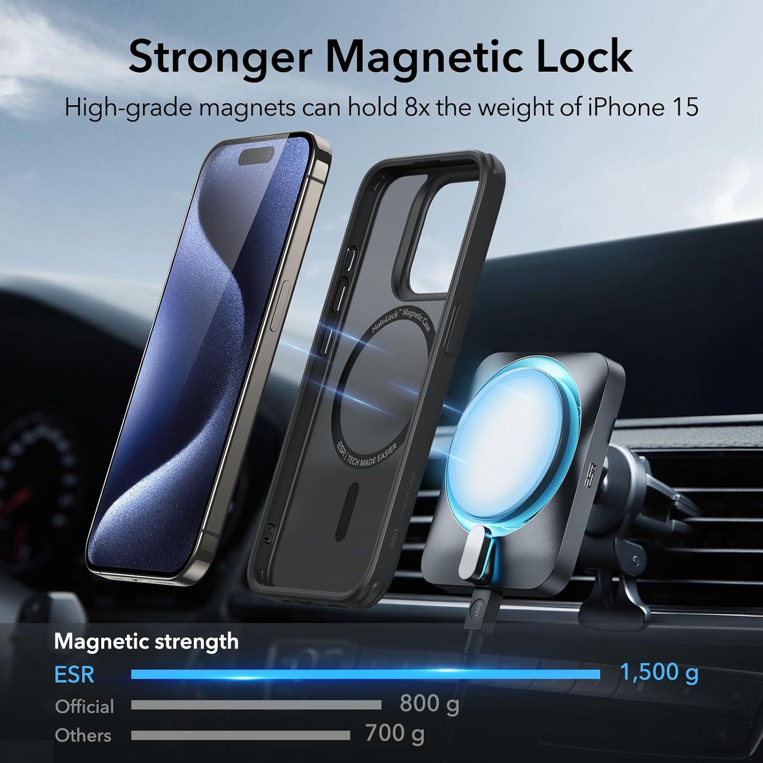 imageESR for iPhone Air Case Camera Control Compatible with MagSafe Shockproof MilitaryGrade Protection Magnetic Phone Case for iPhone 17 Air Case ClearCFrosted Black