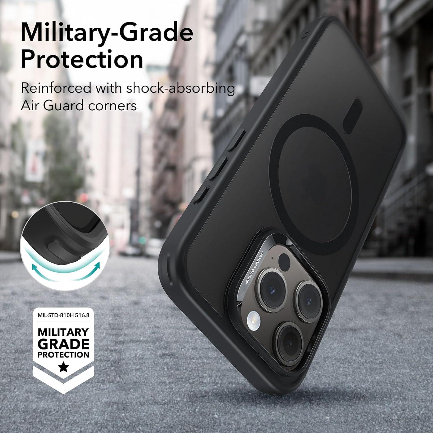 imageESR for iPhone Air Case Camera Control Compatible with MagSafe Shockproof MilitaryGrade Protection Magnetic Phone Case for iPhone 17 Air Case ClearCFrosted Black