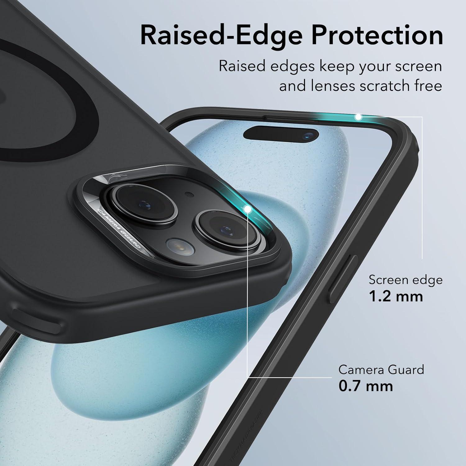 imageESR for iPhone Air Case Camera Control Compatible with MagSafe Shockproof MilitaryGrade Protection Magnetic Phone Case for iPhone 17 Air Case ClearCFrosted Black