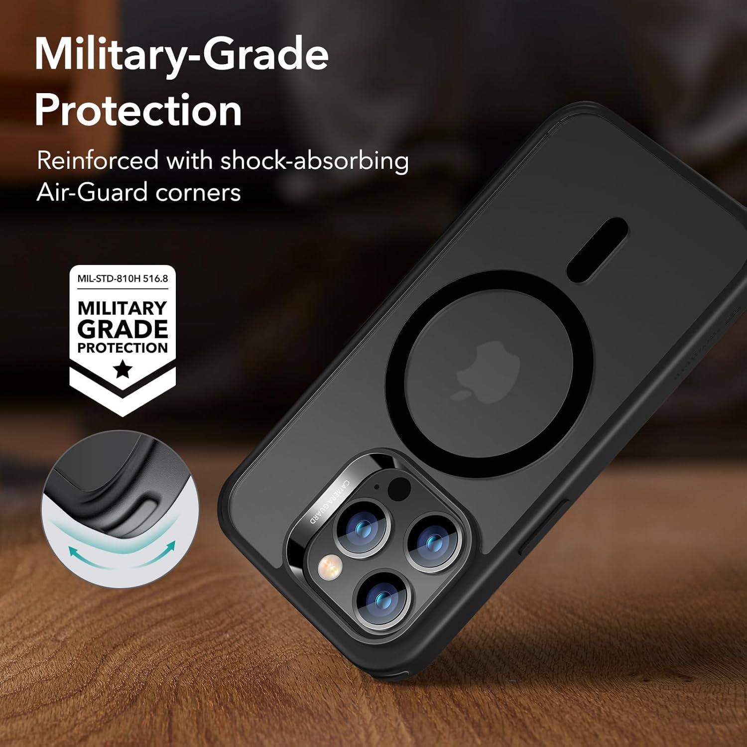 imageESR for iPhone Air Case Camera Control Compatible with MagSafe Shockproof MilitaryGrade Protection Magnetic Phone Case for iPhone 17 Air Case ClearCFrosted Black
